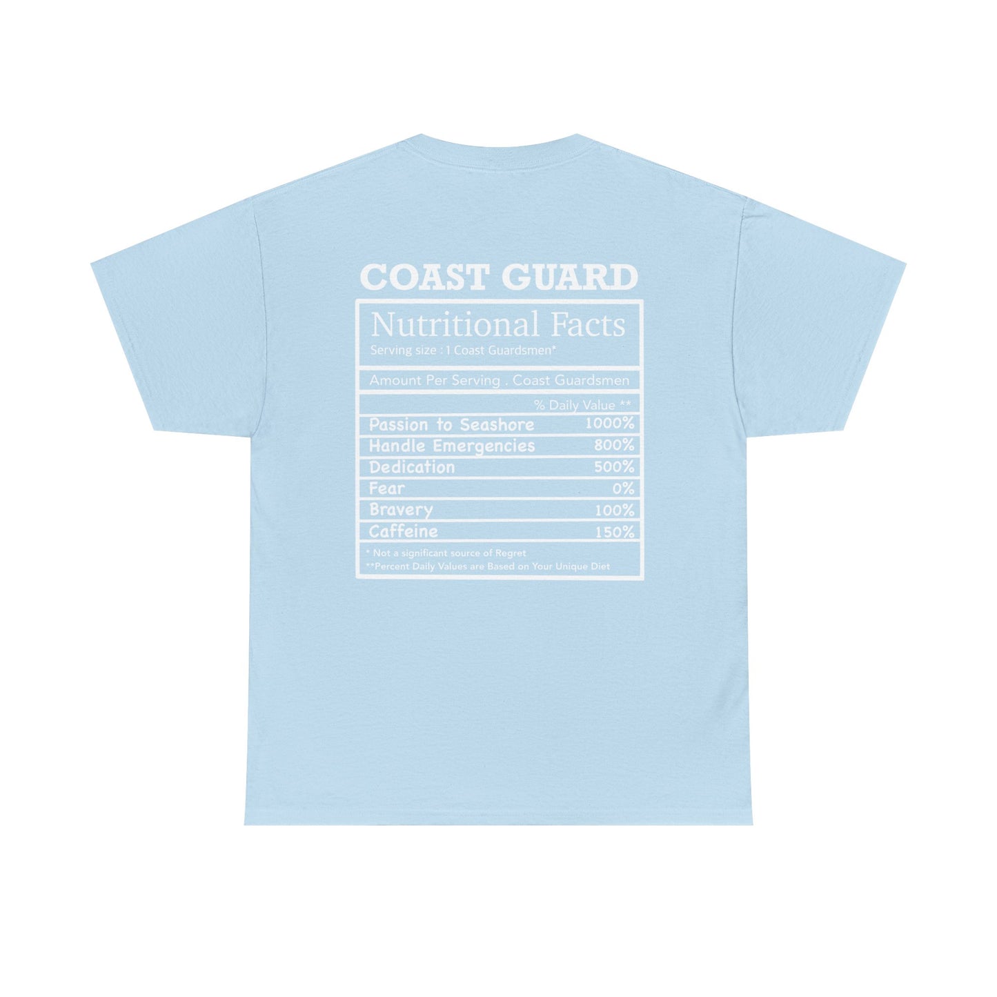 Coast Guard Nutritional Fact T-shirt