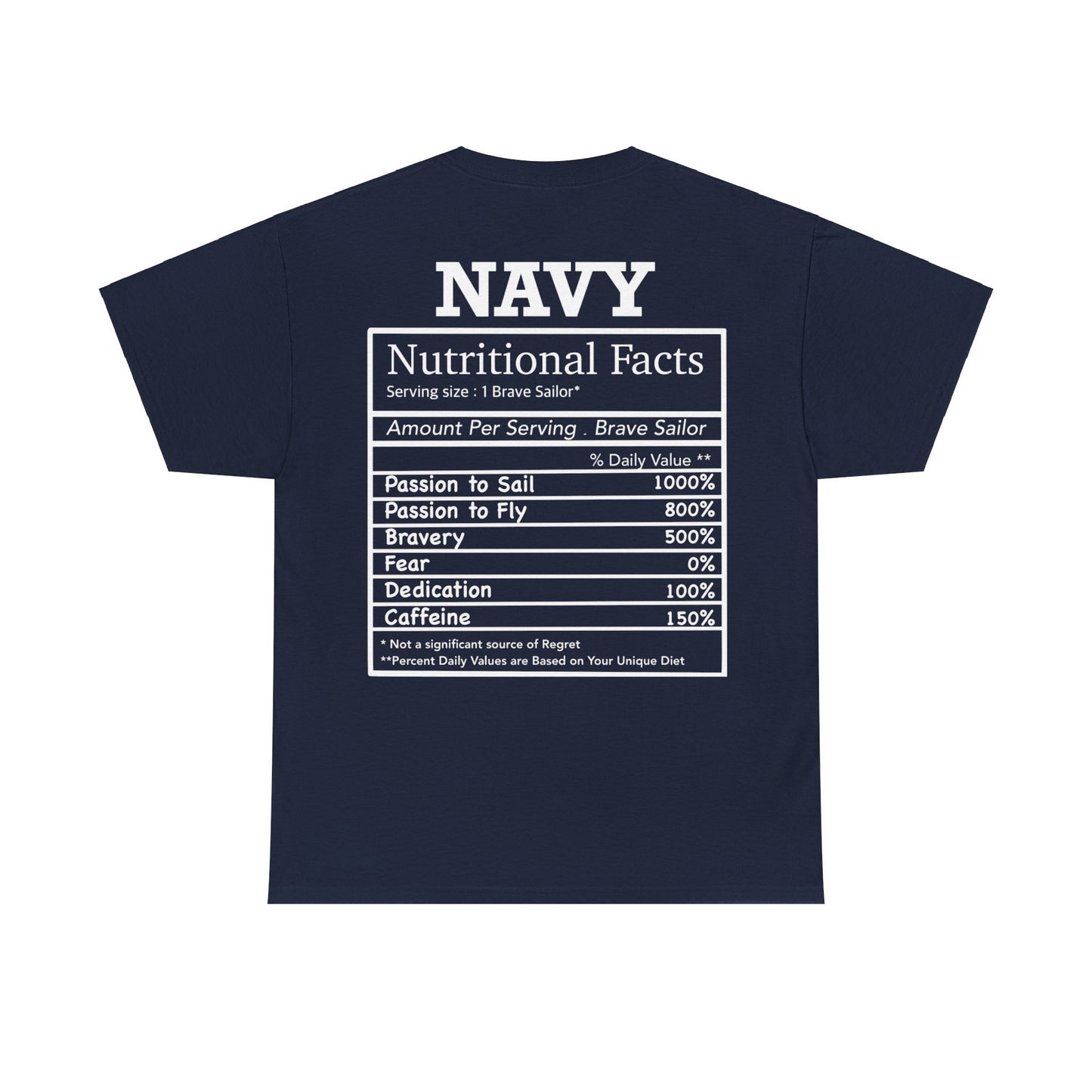 Navy Nutritional Facts T-shirt