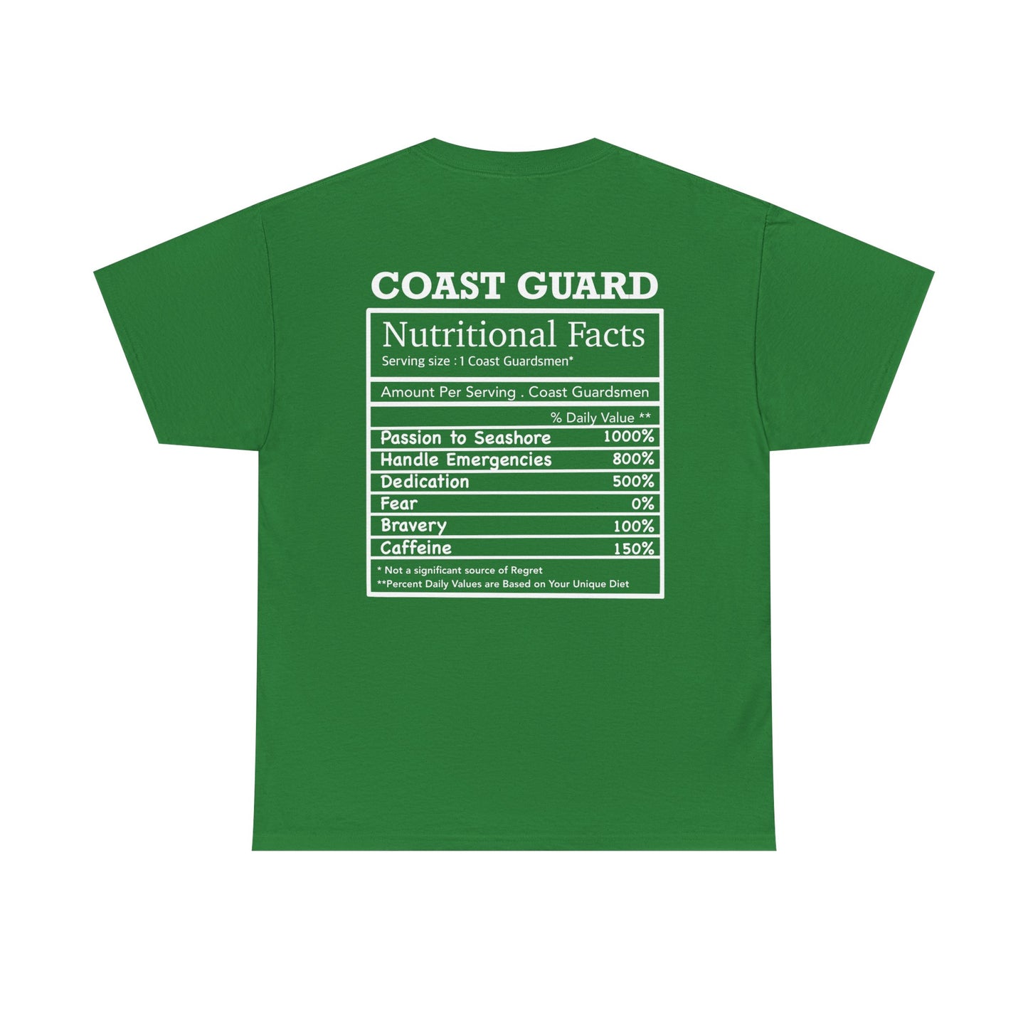 Coast Guard Nutritional Fact T-shirt