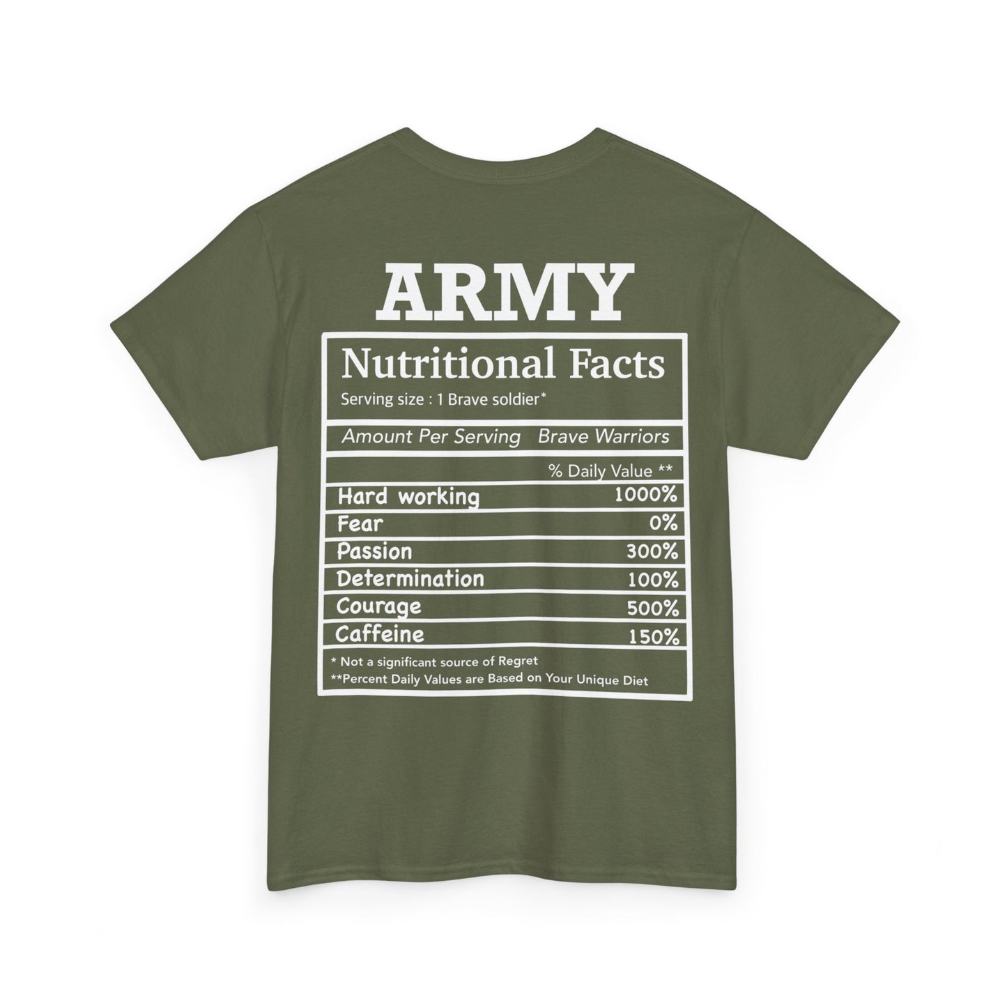 Army nutritional fact Tshirt