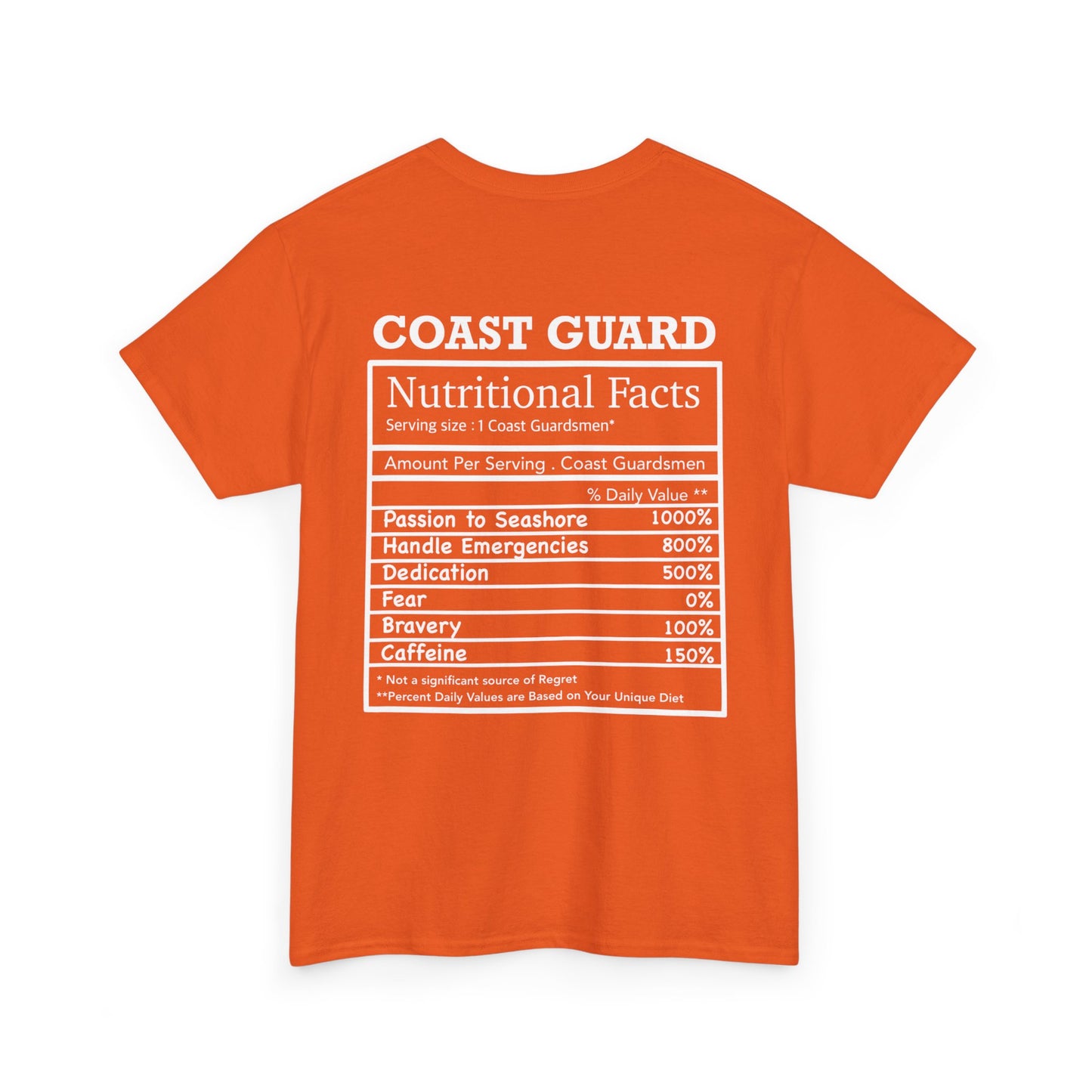Coast Guard Nutritional Fact T-shirt