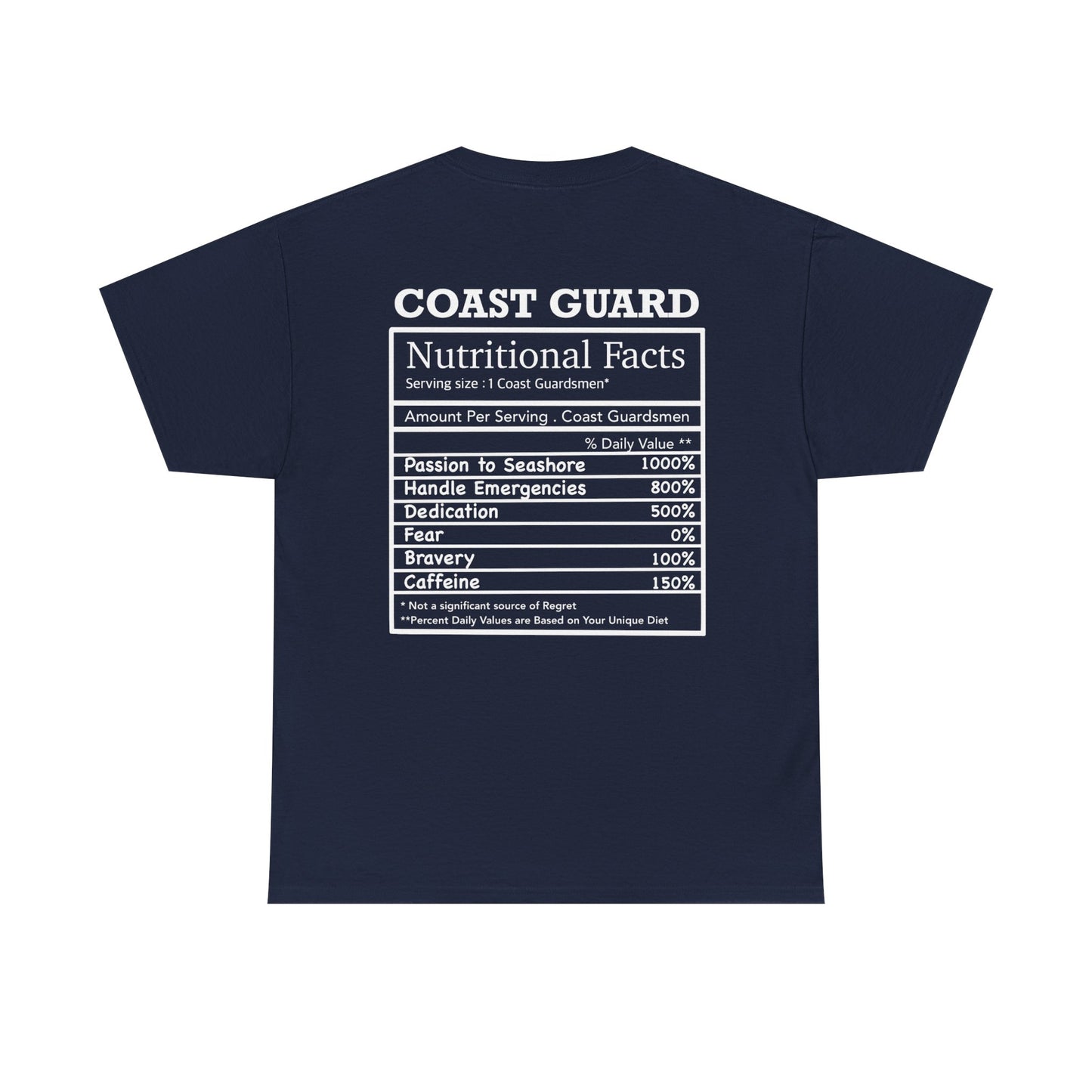 Coast Guard Nutritional Fact T-shirt