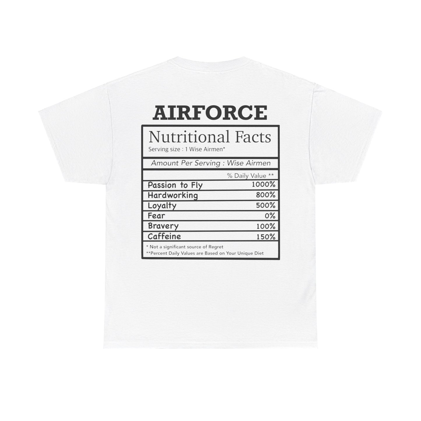 Air Force Nutritional Facts Tshirt
