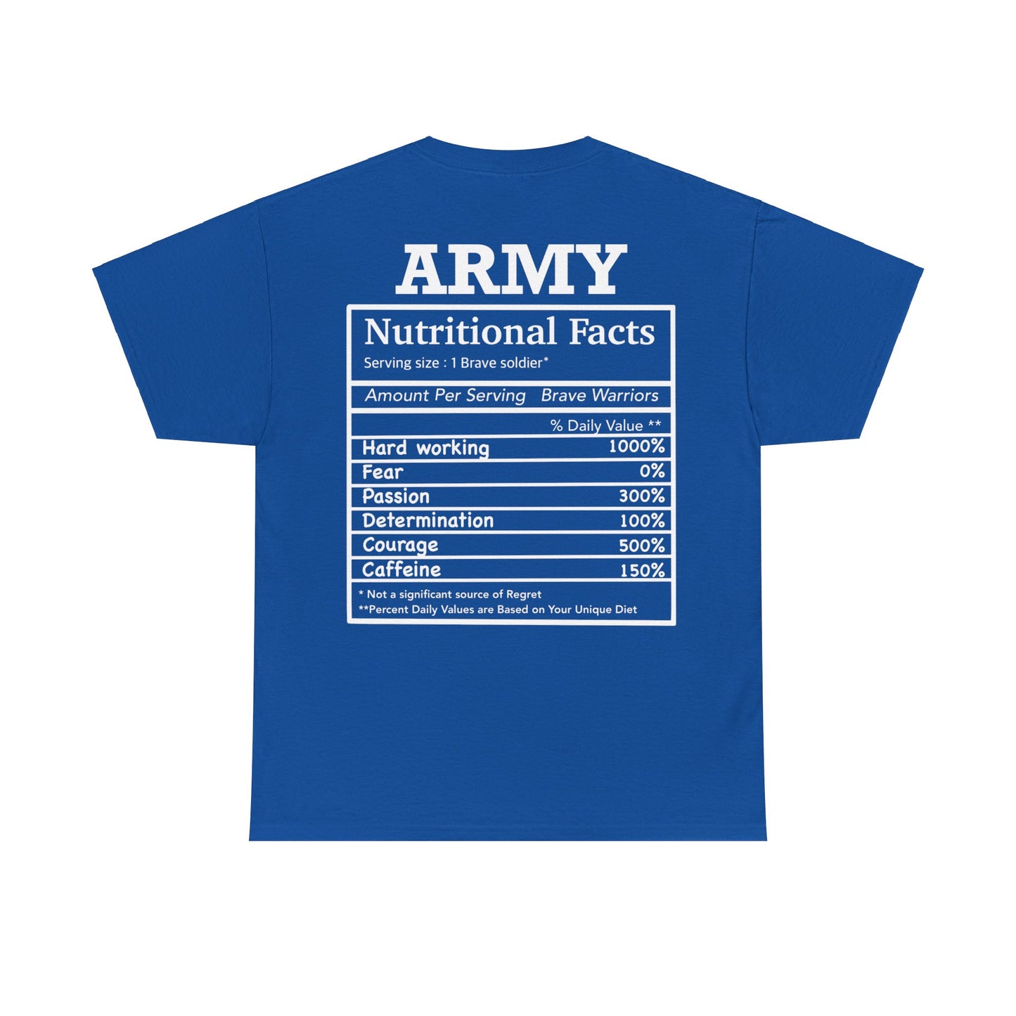 Army nutritional fact Tshirt