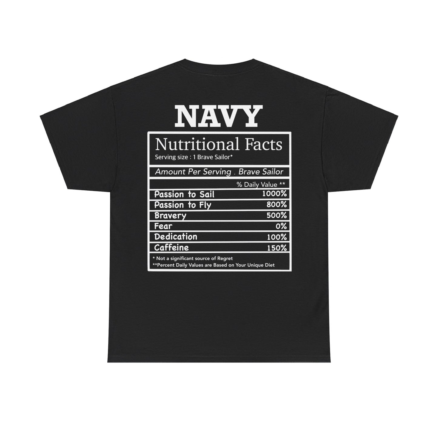 Navy Nutritional Facts T-shirt