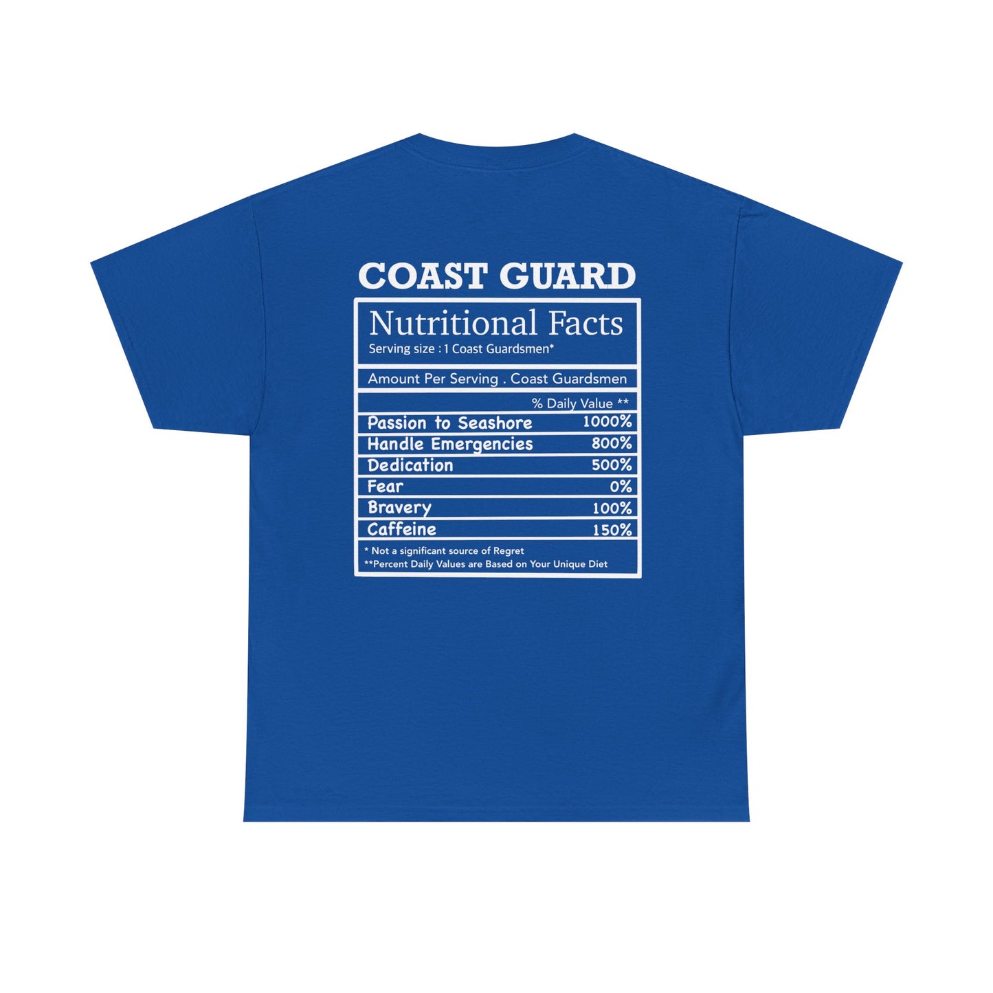 Coast Guard Nutritional Fact T-shirt