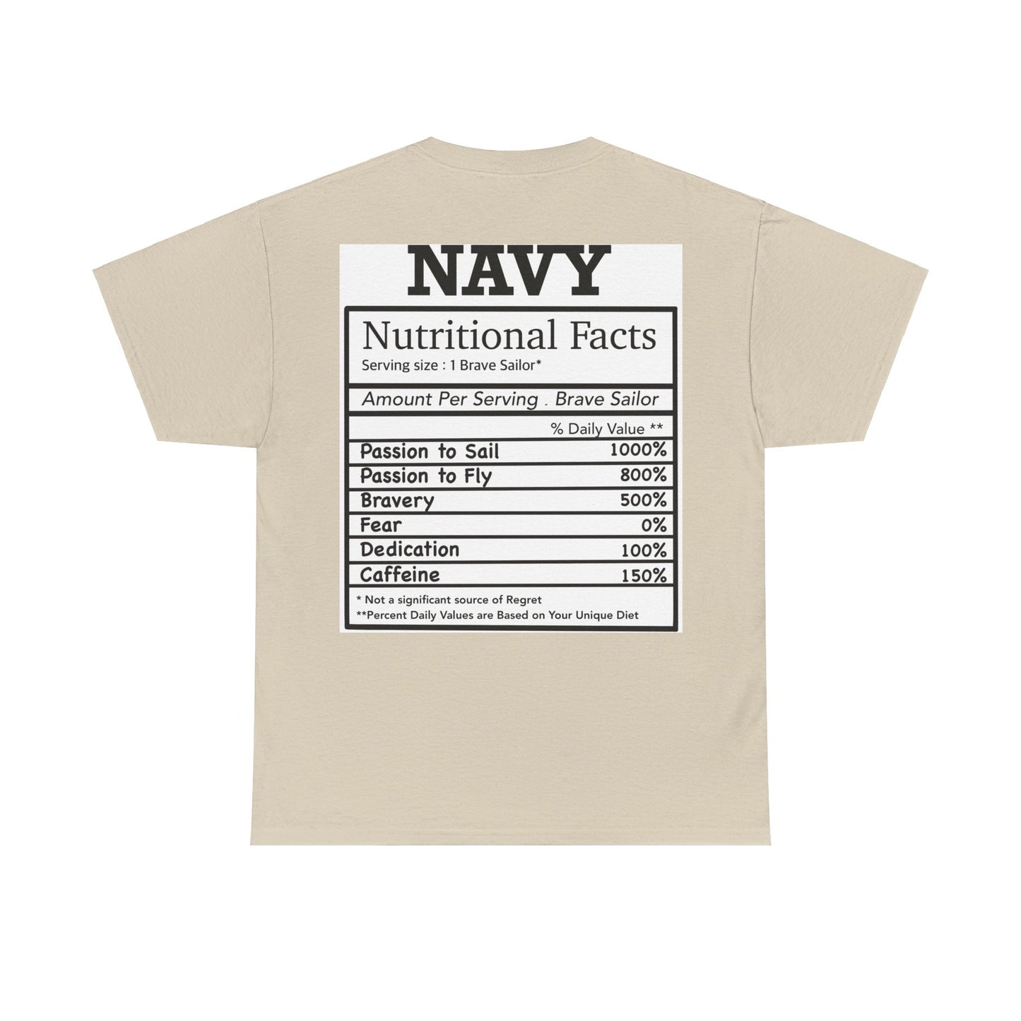 Navy Nutritional Facts T-shirt