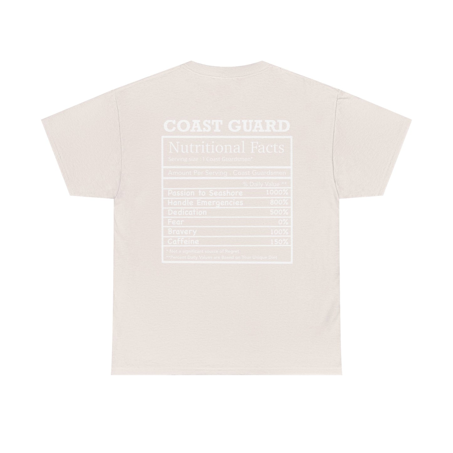 Coast Guard Nutritional Fact T-shirt