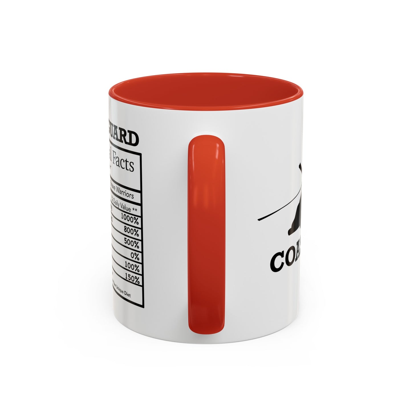 Coast Guard Nutritional Facts Mug