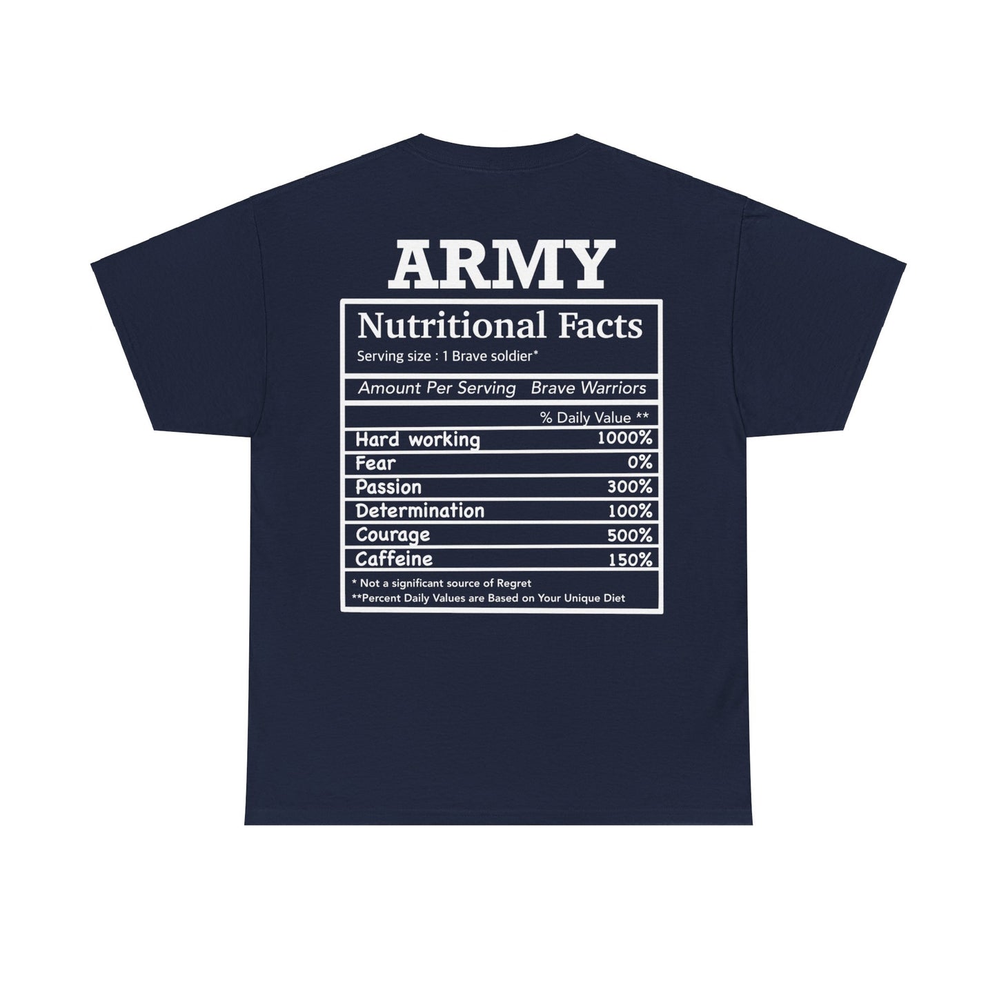 Army nutritional fact Tshirt