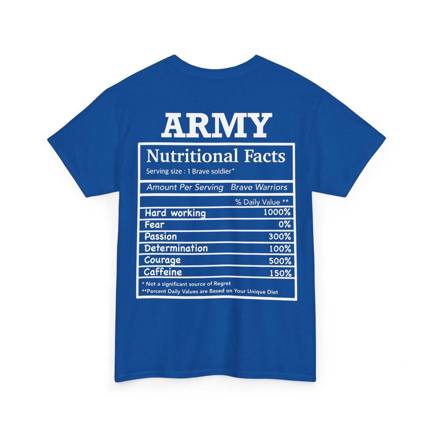 Army nutritional fact Tshirt