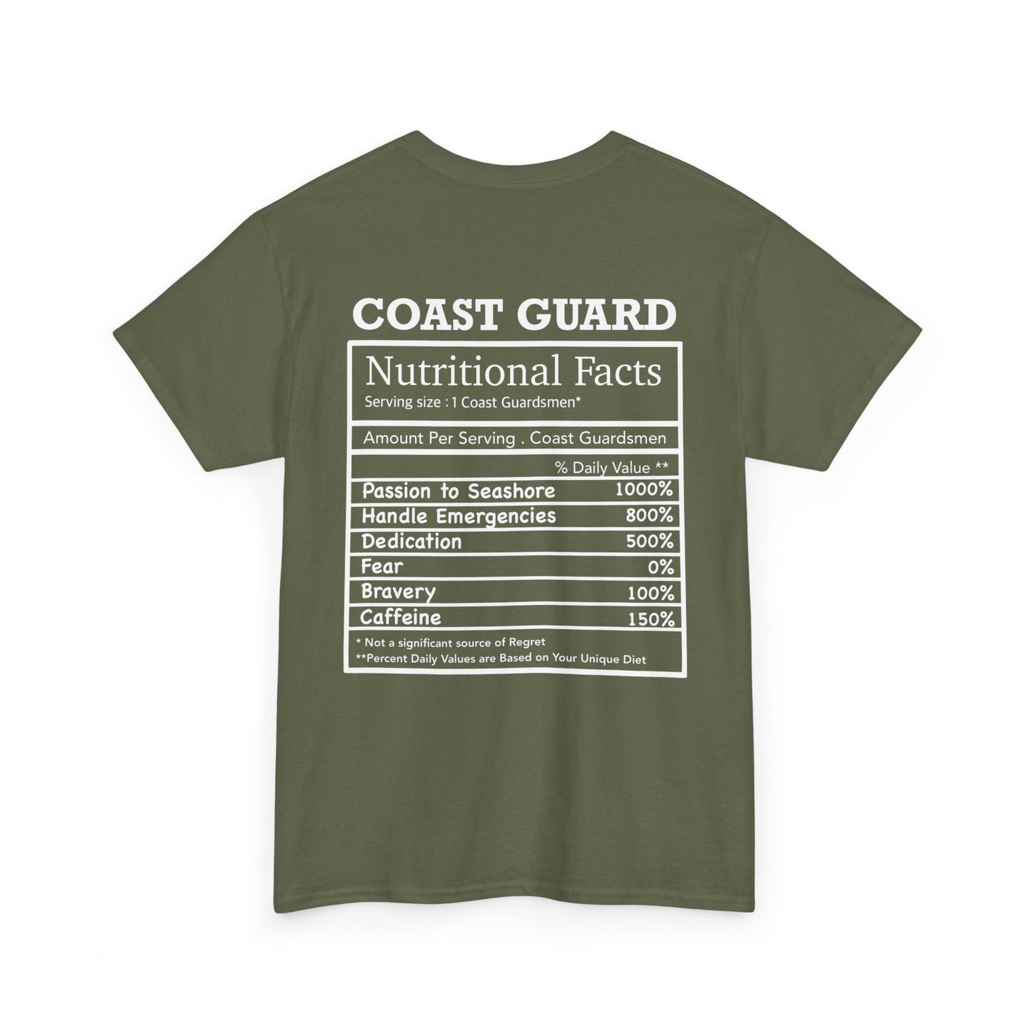 Coast Guard Nutritional Fact T-shirt