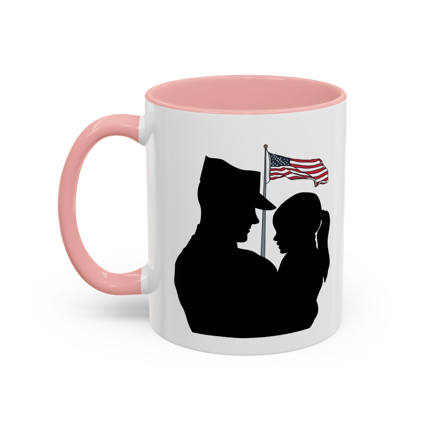Proud military dad with daughter mug