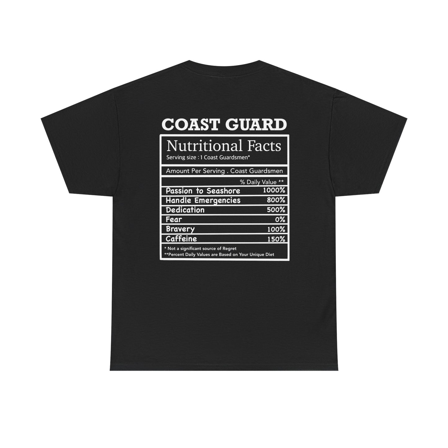 Coast Guard Nutritional Fact T-shirt