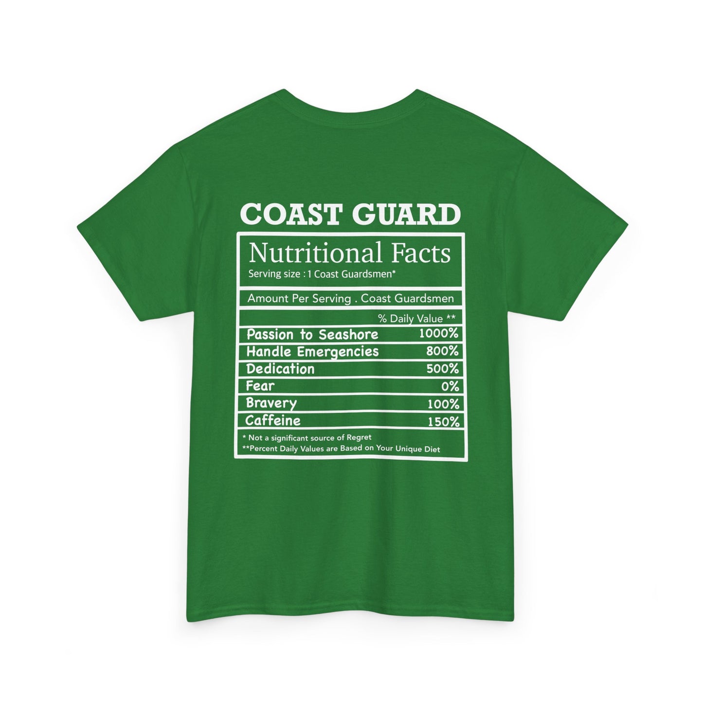 Coast Guard Nutritional Fact T-shirt