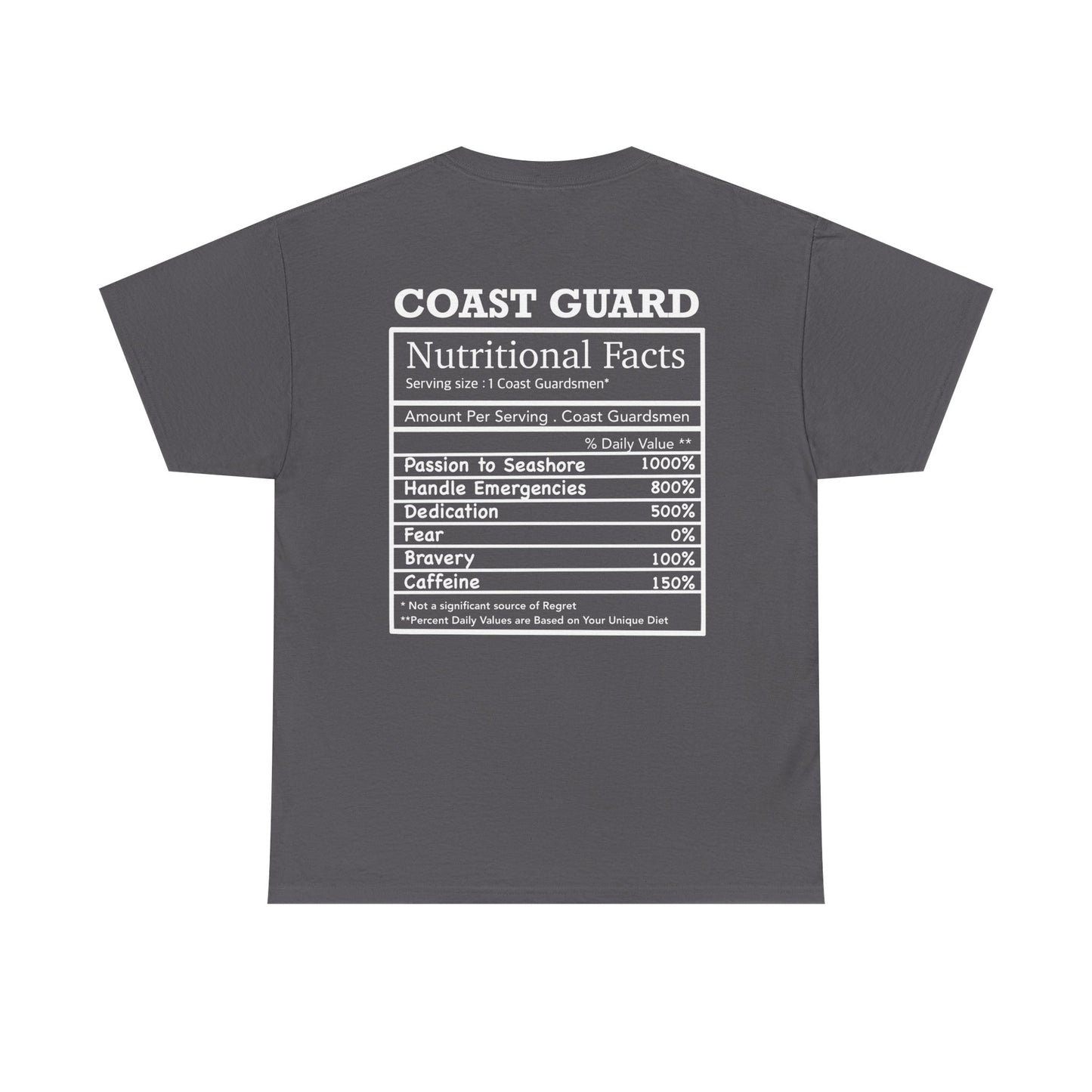 Coast Guard Nutritional Fact T-shirt