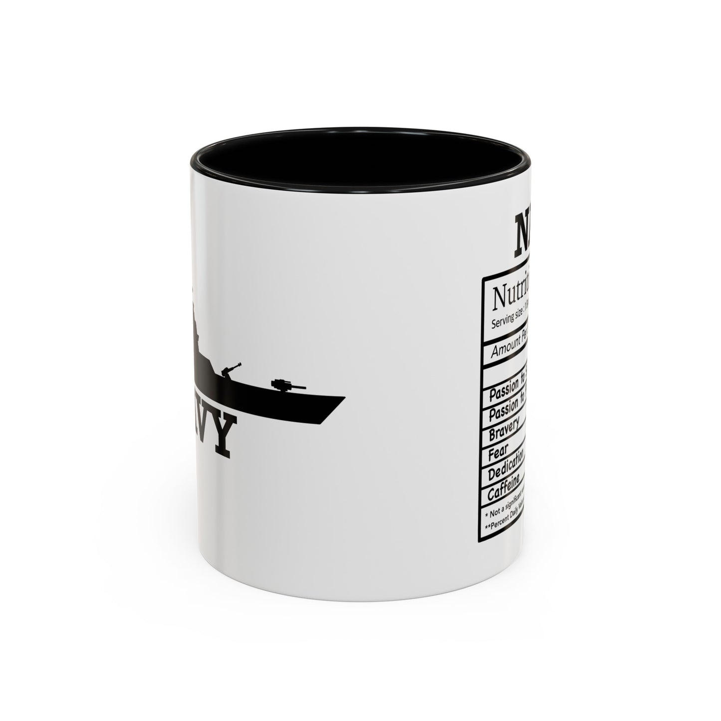 Navy Nutritional Facts Mug