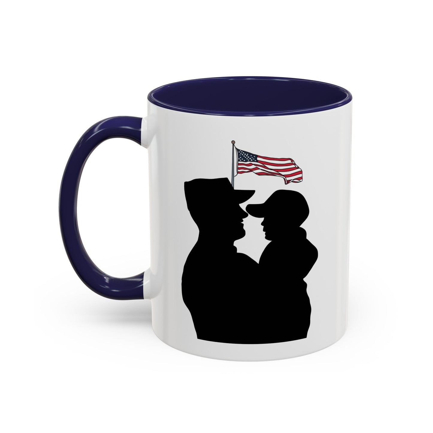 Proud military dad with son mug