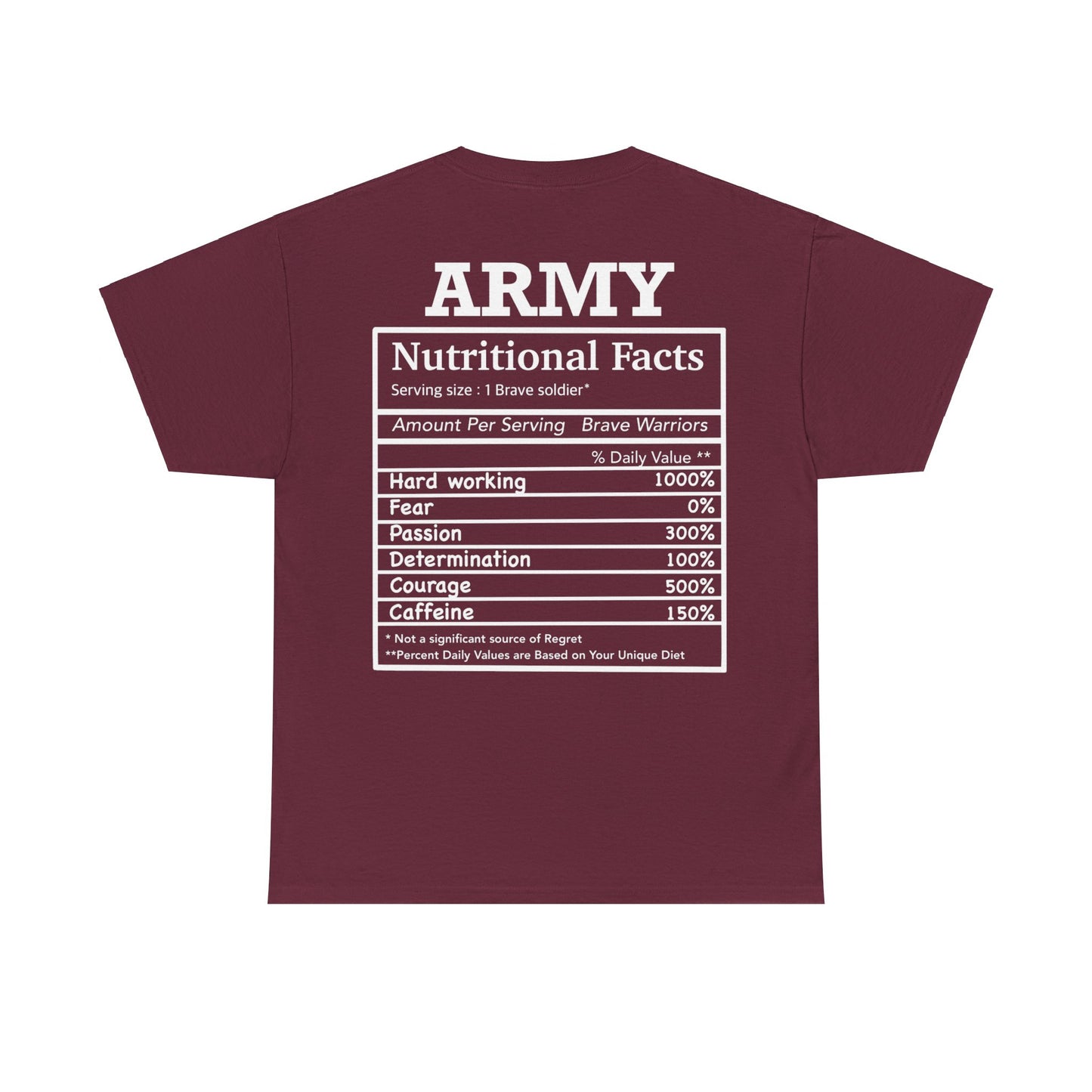 Army nutritional fact Tshirt