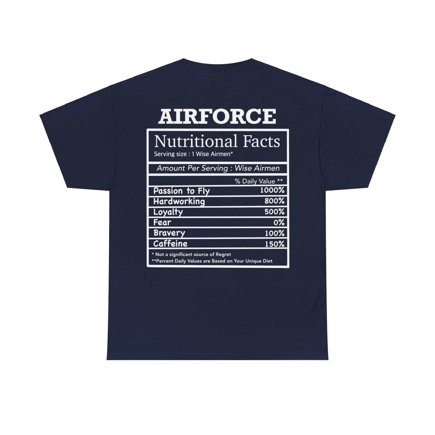 Air Force Nutritional Facts Tshirt