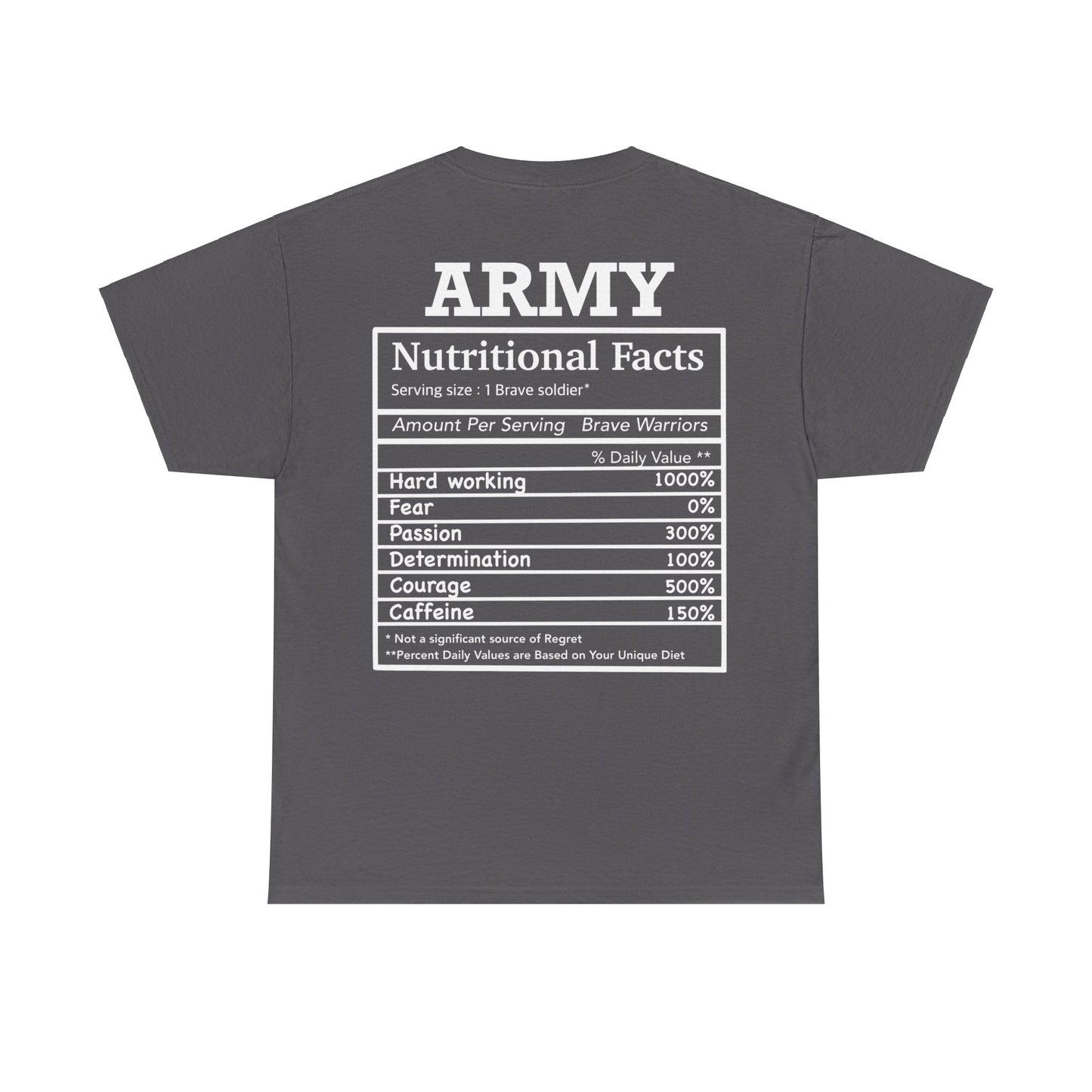 Army nutritional fact Tshirt