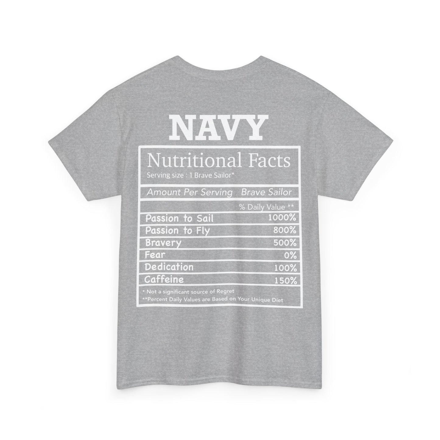 Navy Nutritional Facts T-shirt