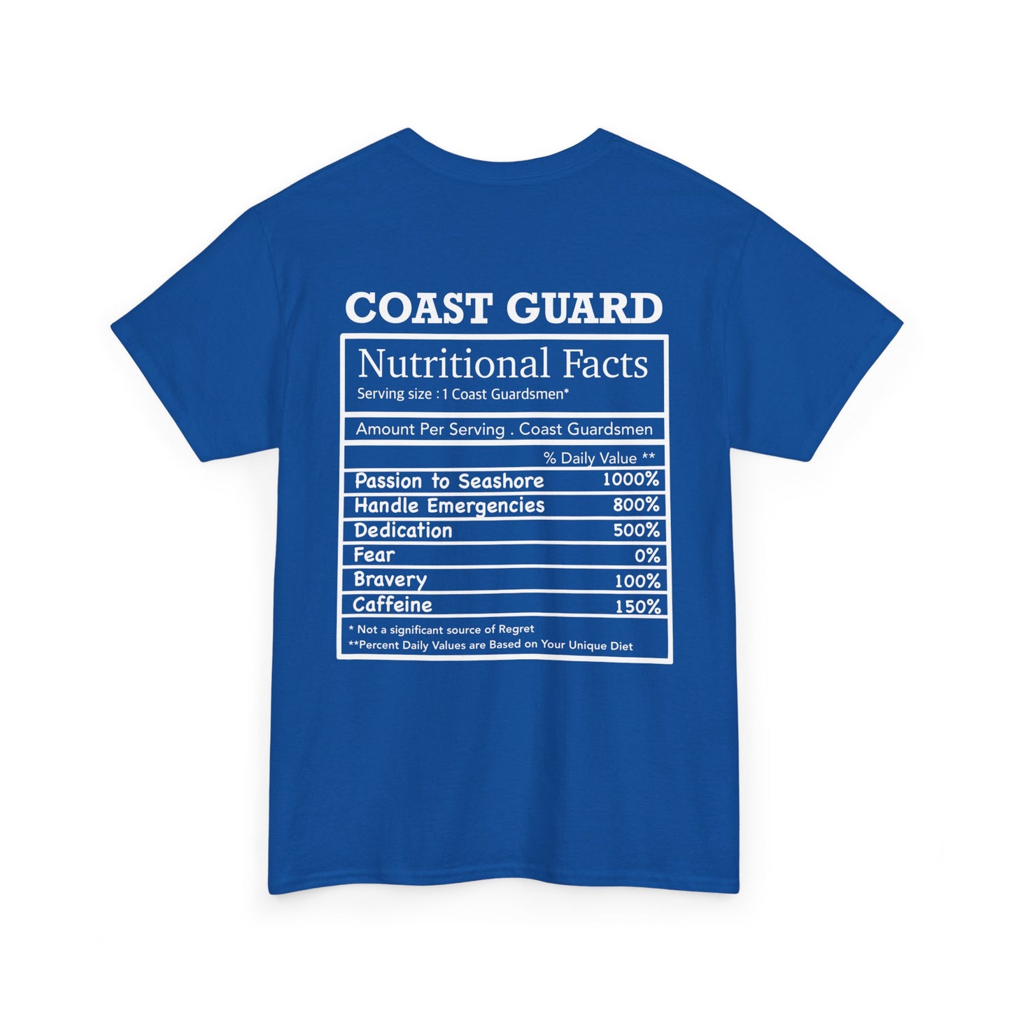 Coast Guard Nutritional Fact T-shirt