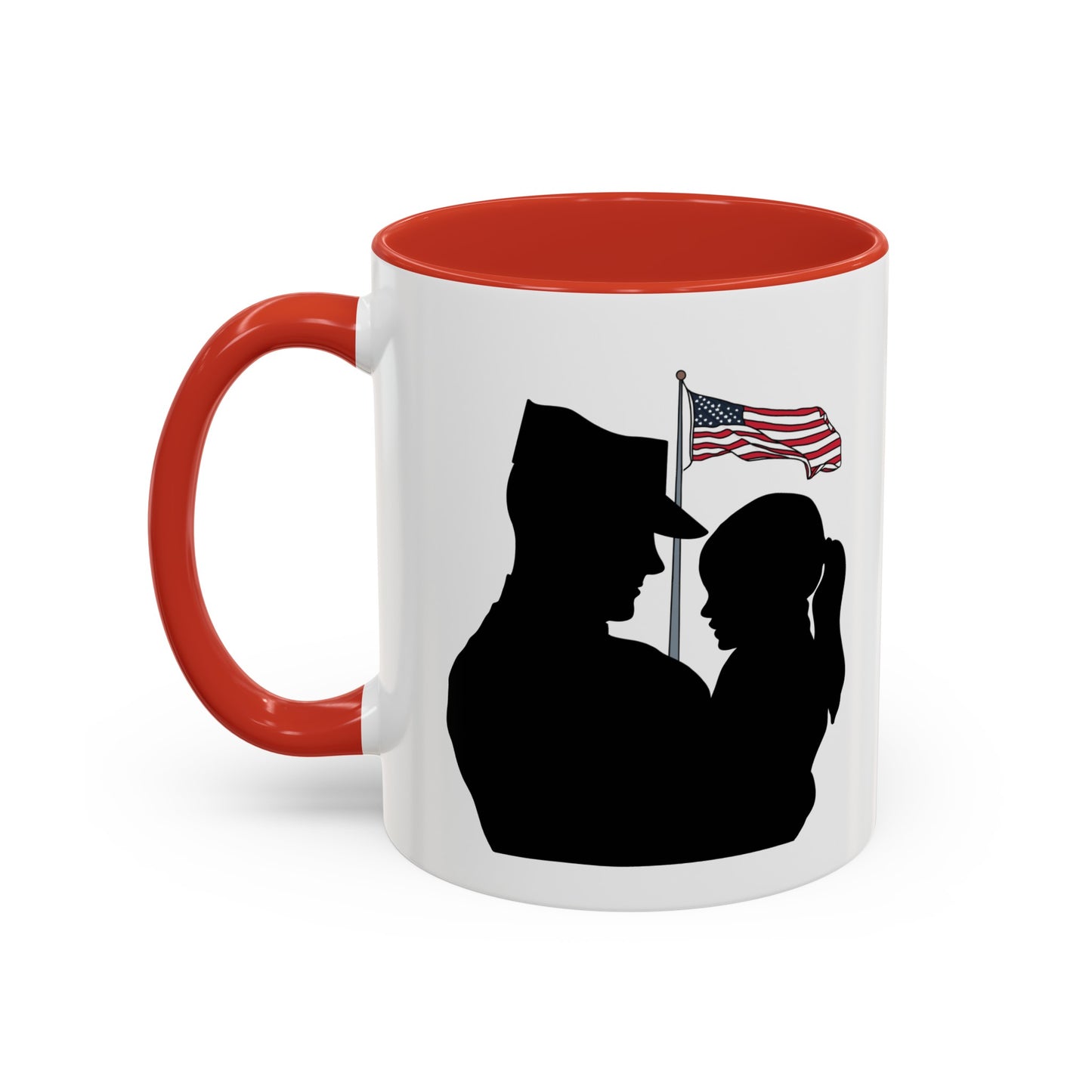 Proud military dad with daughter mug
