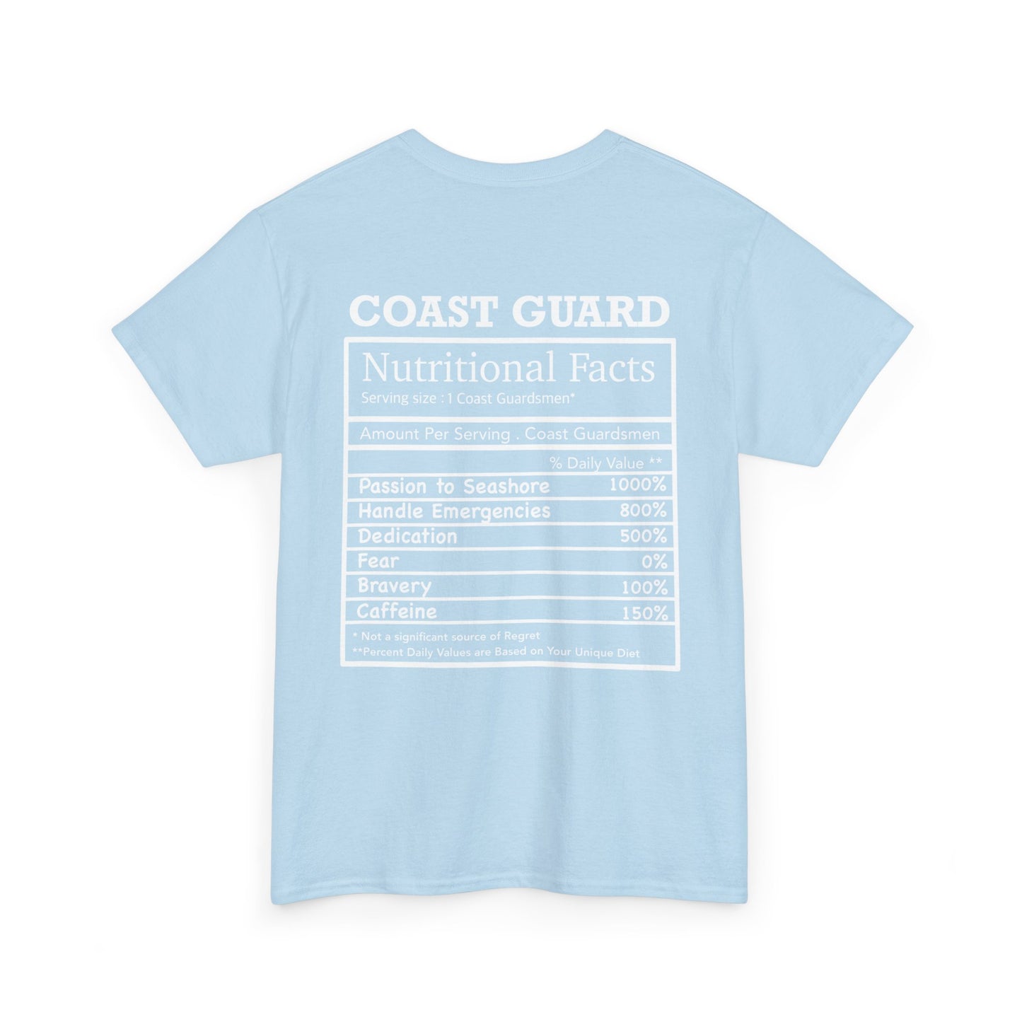 Coast Guard Nutritional Fact T-shirt
