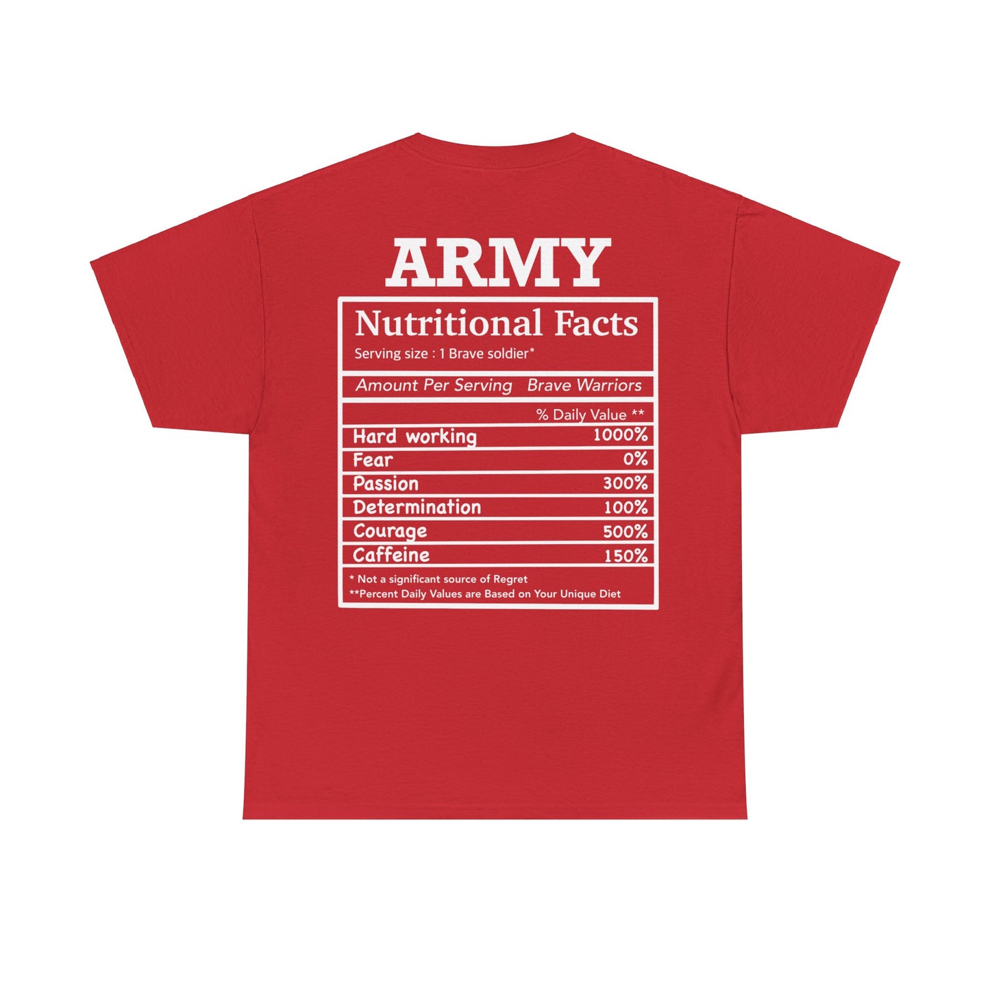 Army nutritional fact Tshirt
