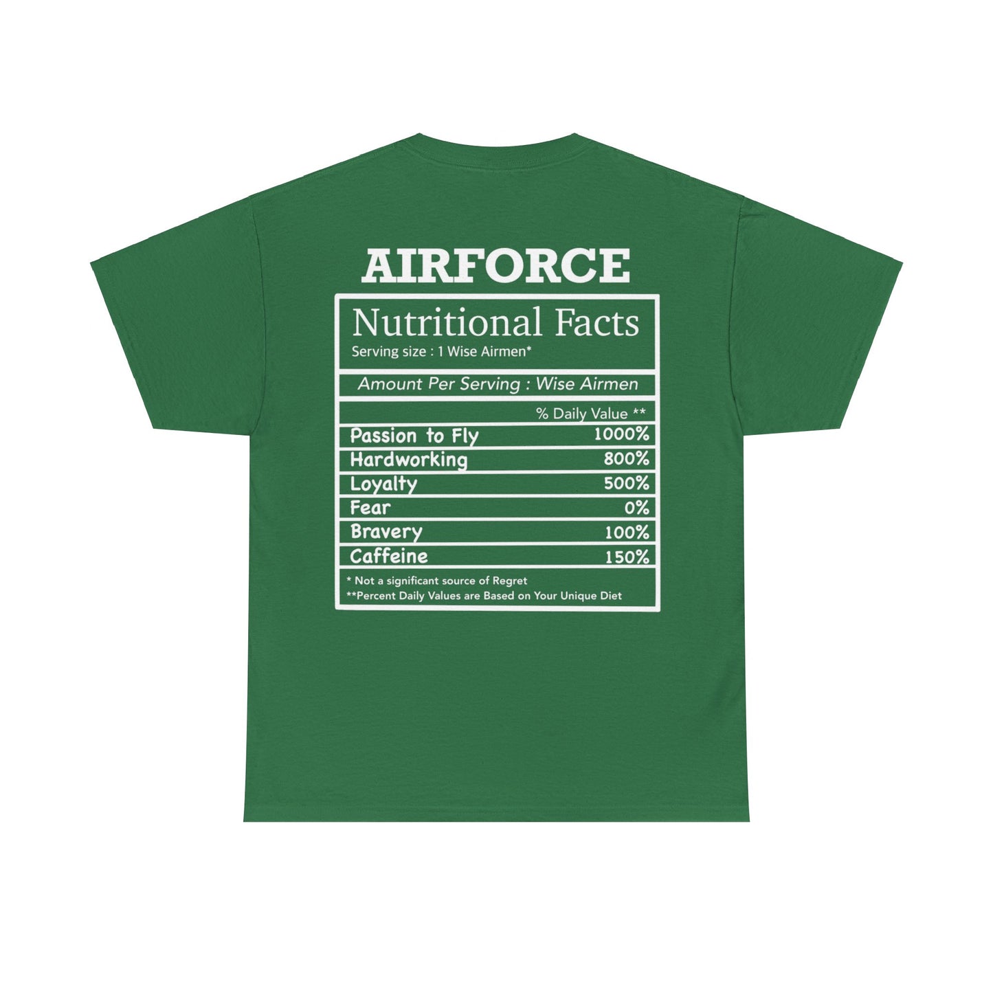 Air Force Nutritional Facts Tshirt