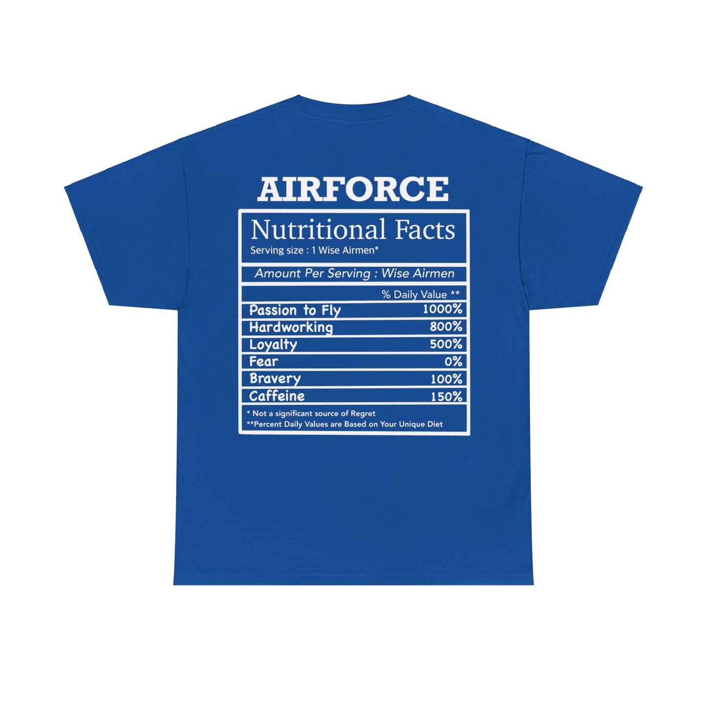 Air Force Nutritional Facts Tshirt