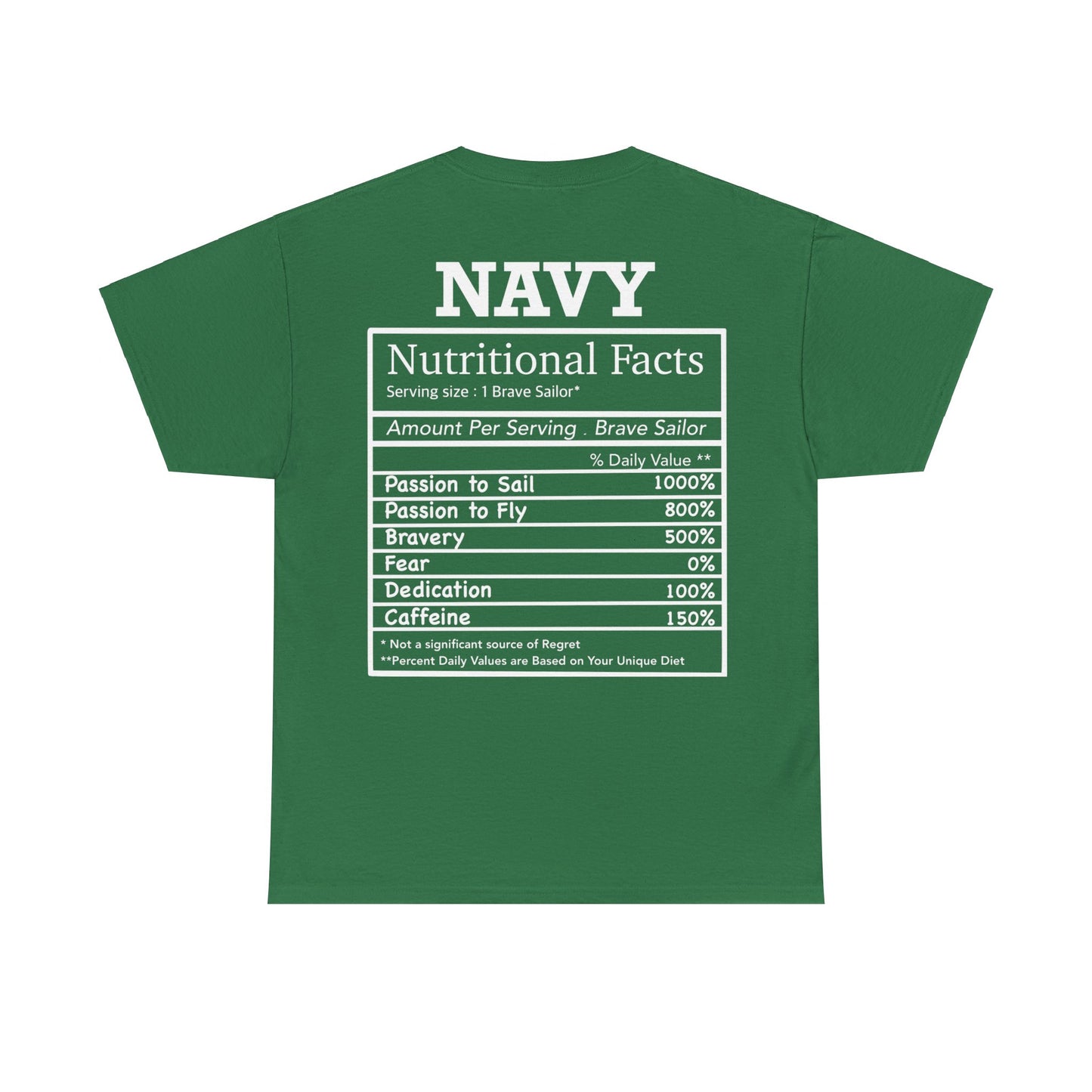 Navy Nutritional Facts T-shirt