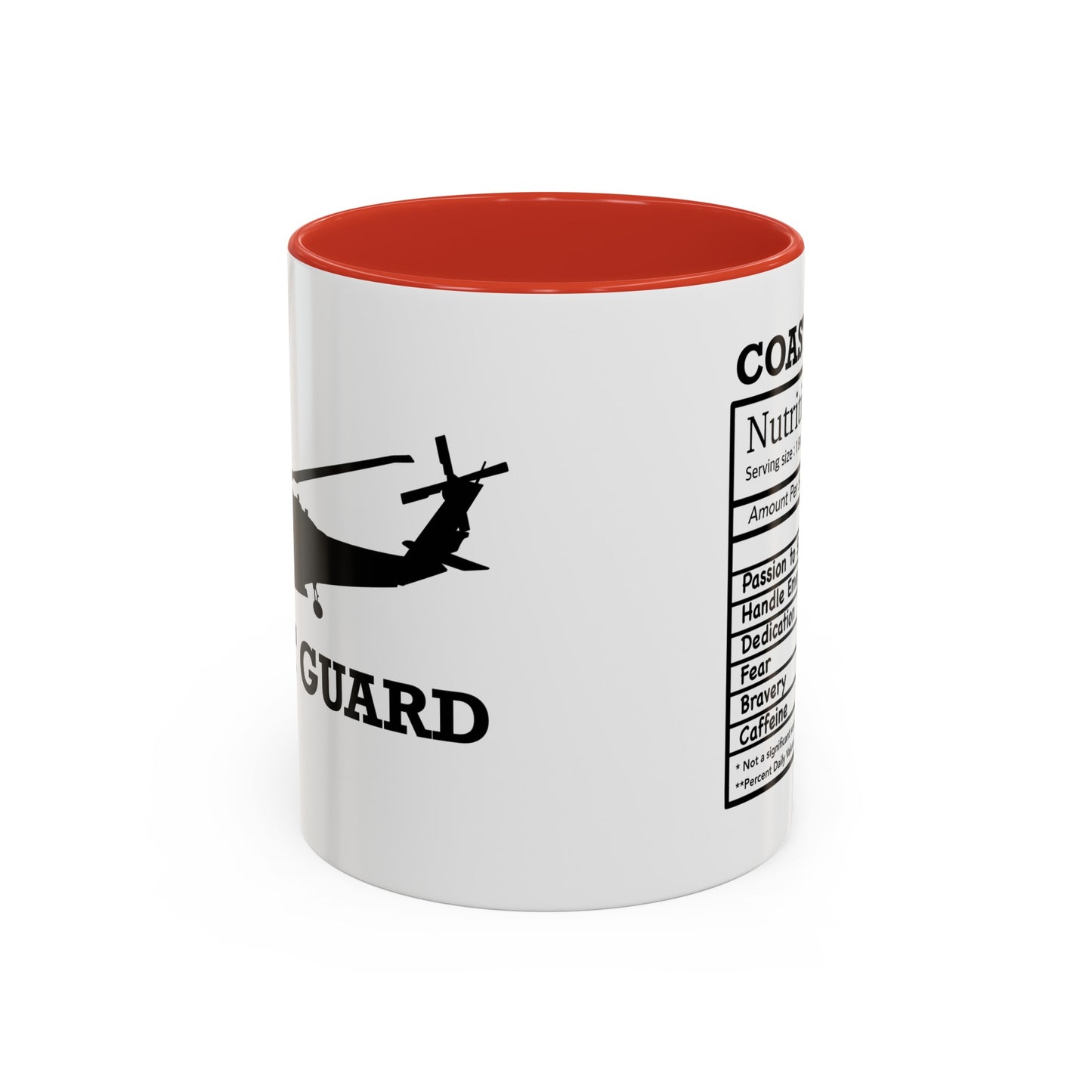 Coast Guard Nutritional Facts Mug