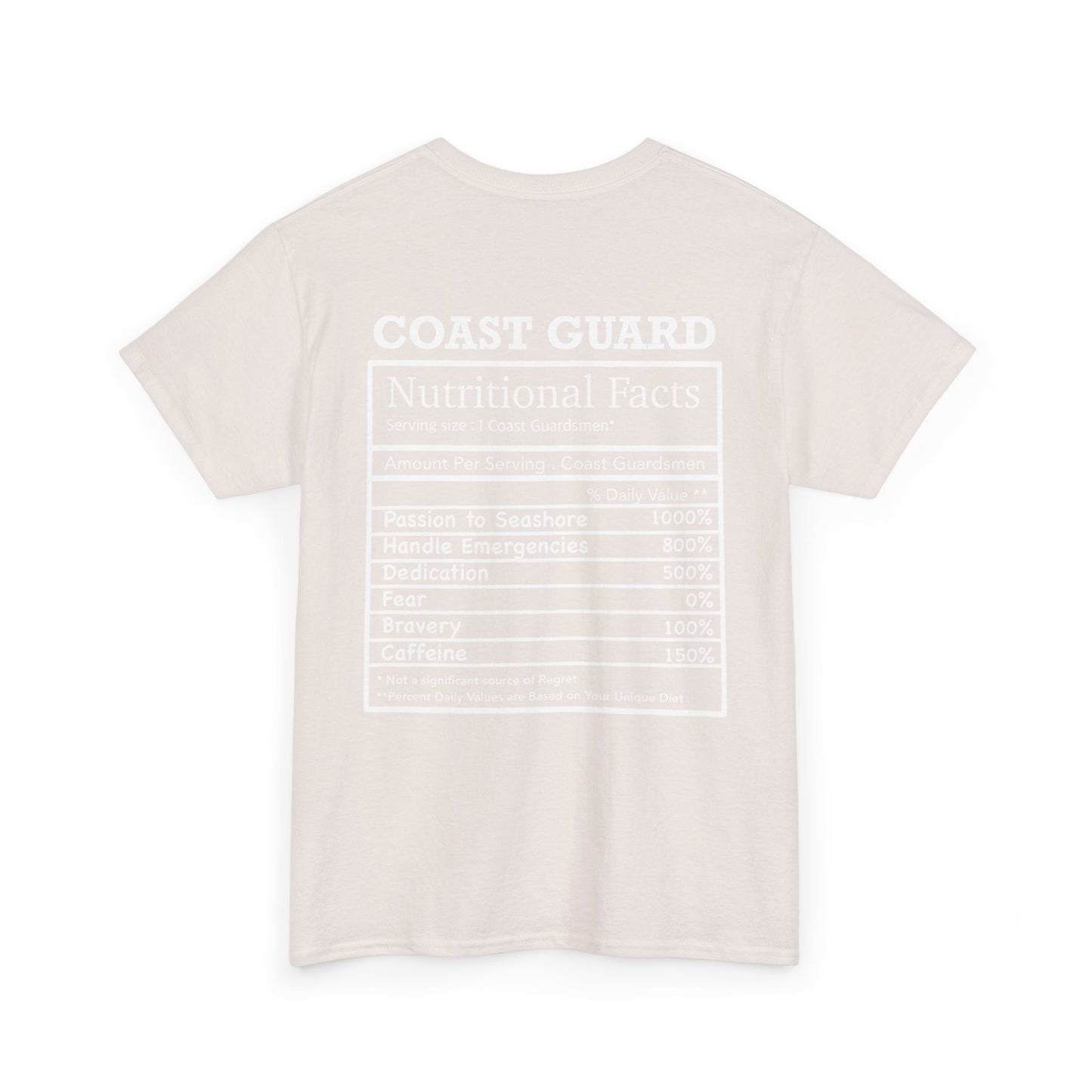 Coast Guard Nutritional Fact T-shirt