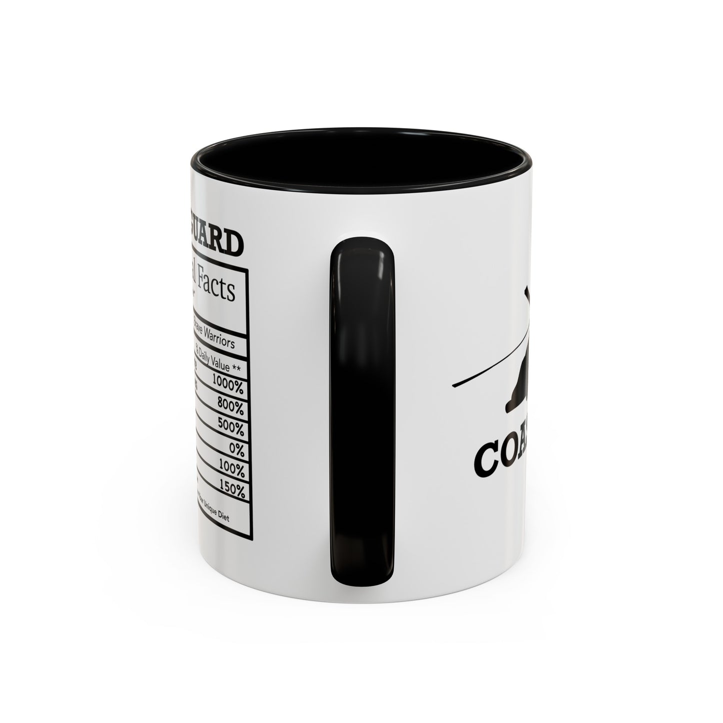 Coast Guard Nutritional Facts Mug