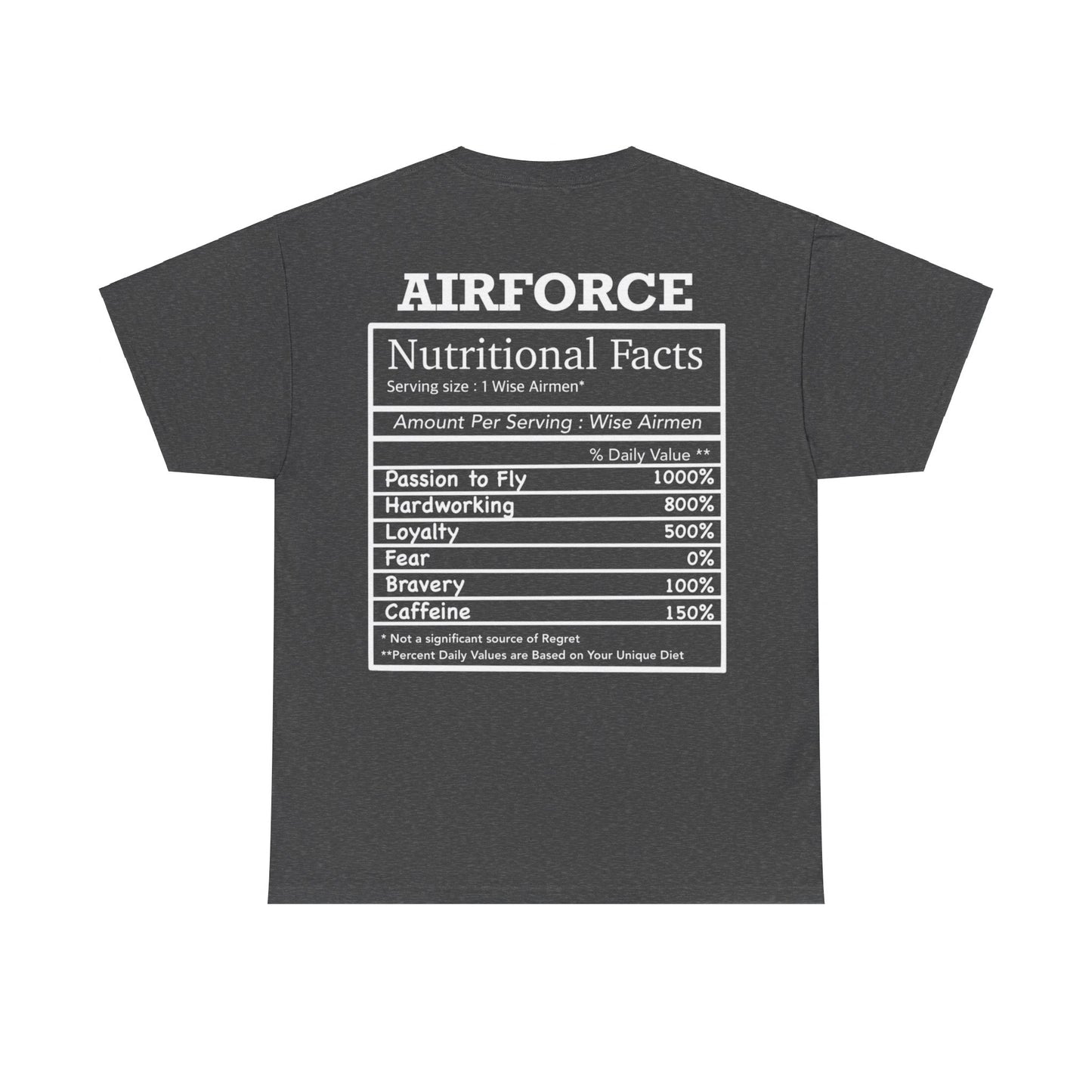 Air Force Nutritional Facts Tshirt