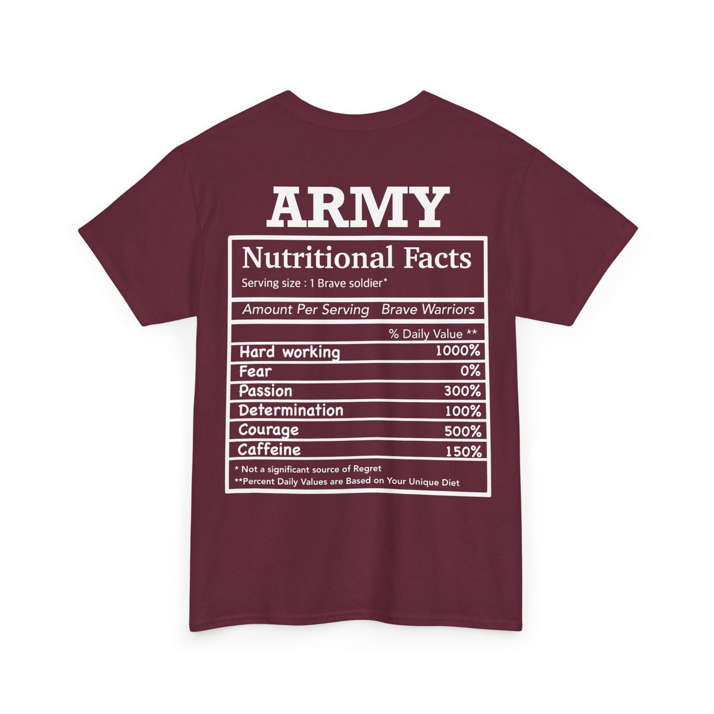 Army nutritional fact Tshirt