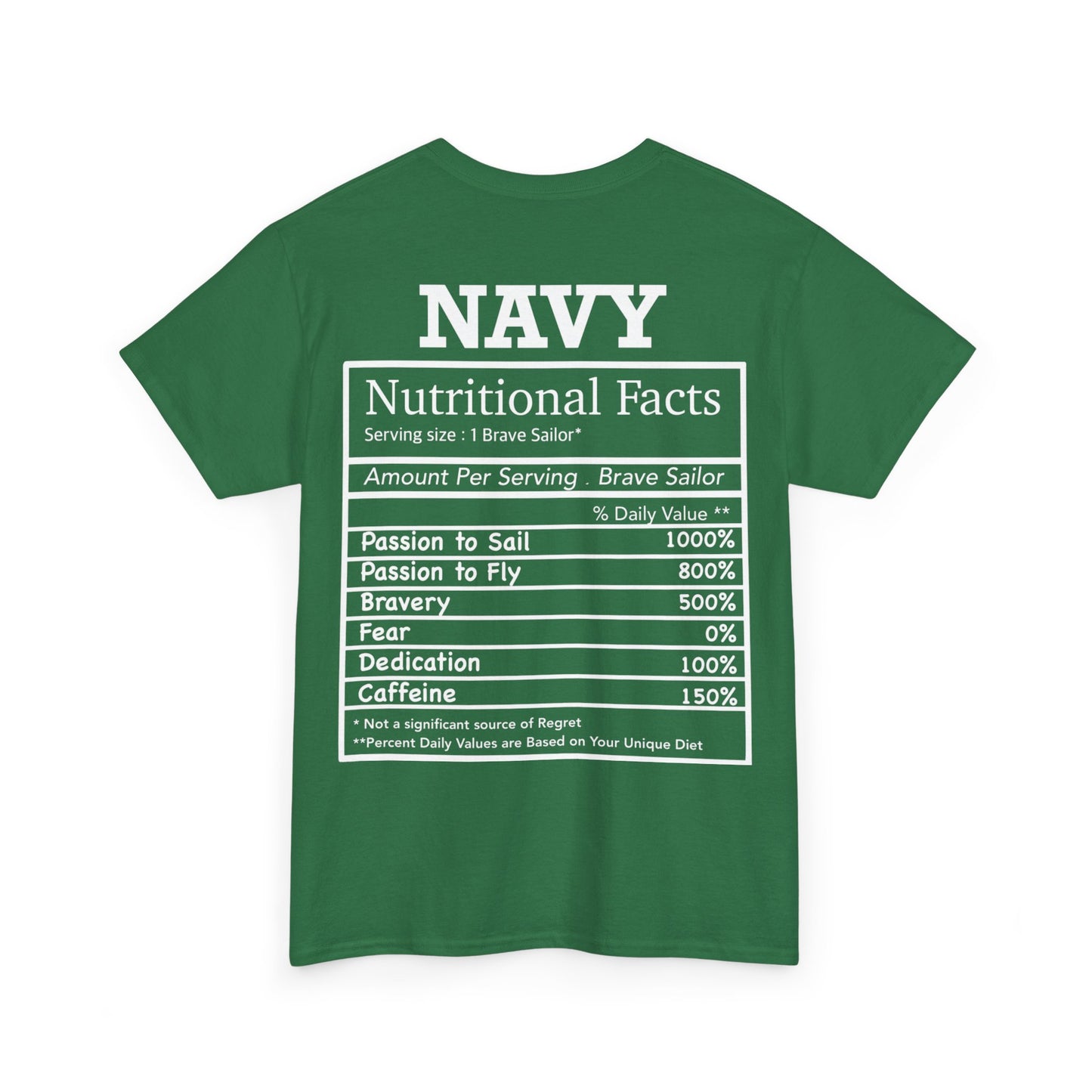 Navy Nutritional Facts T-shirt