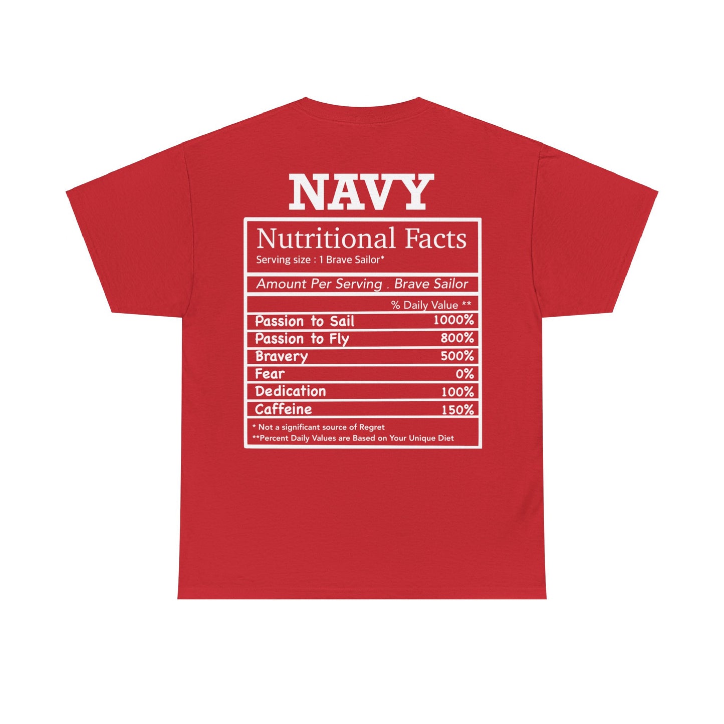 Navy Nutritional Facts T-shirt