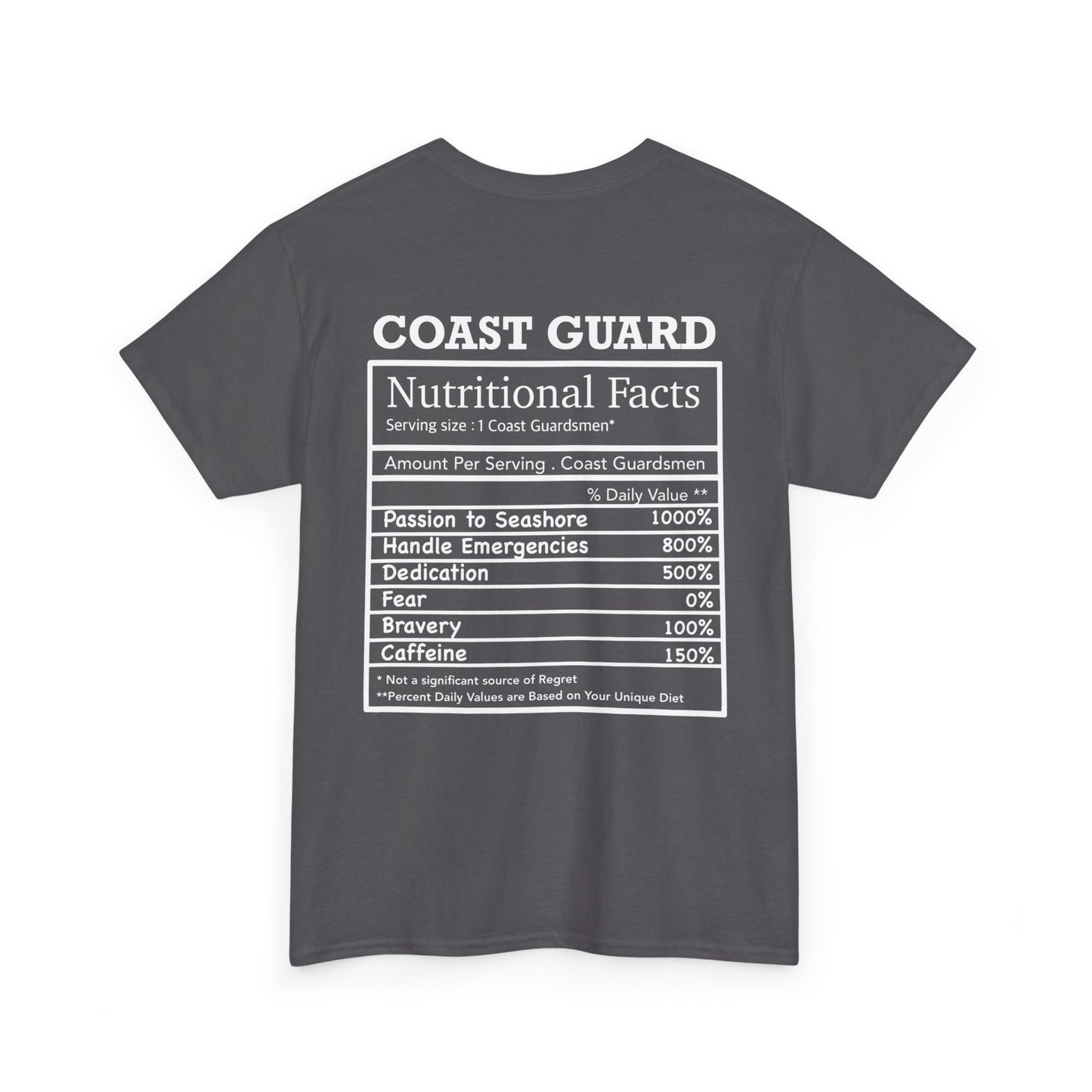 Coast Guard Nutritional Fact T-shirt
