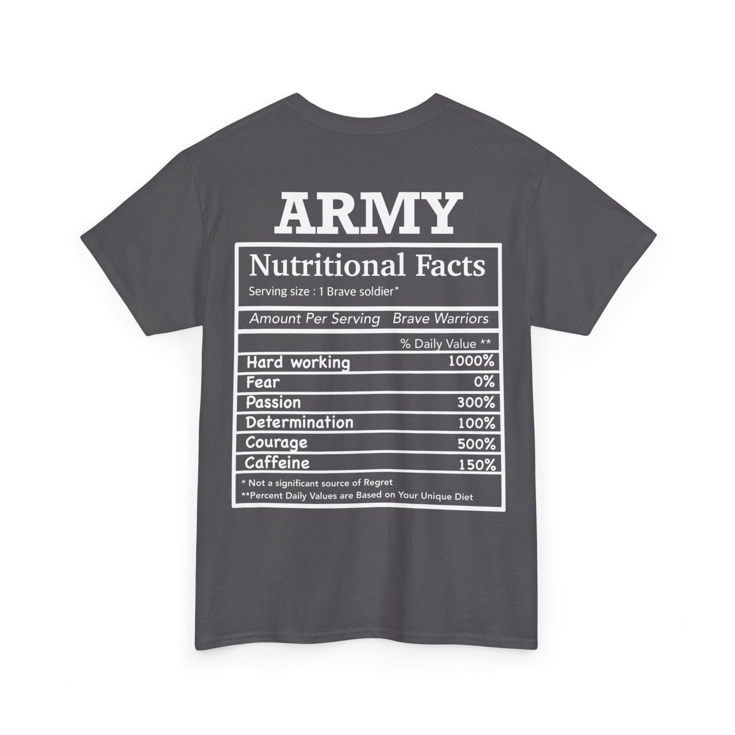 Army nutritional fact Tshirt