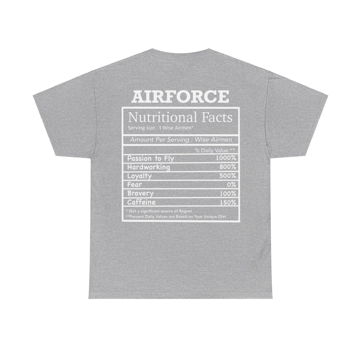 Air Force Nutritional Facts Tshirt