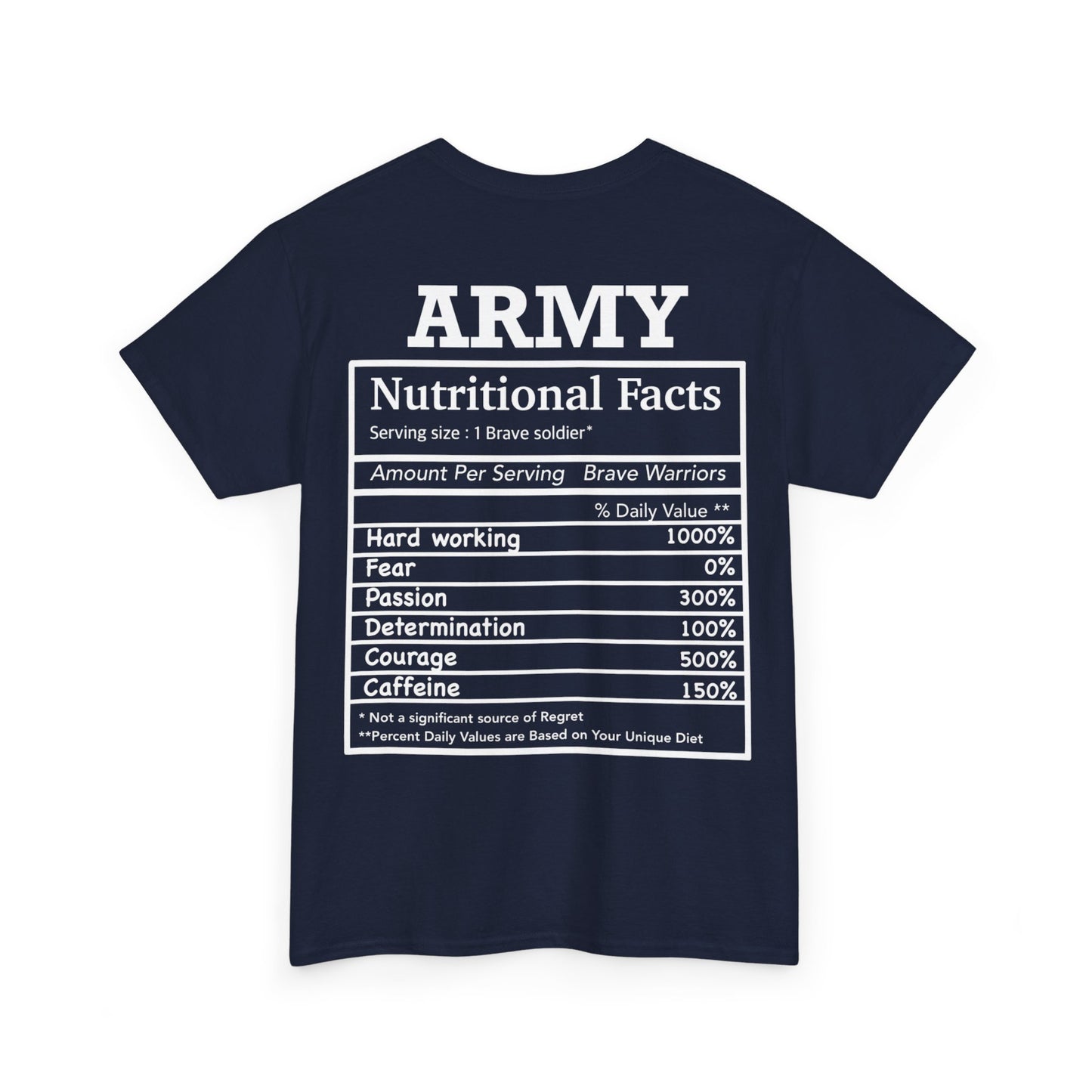 Army nutritional fact Tshirt