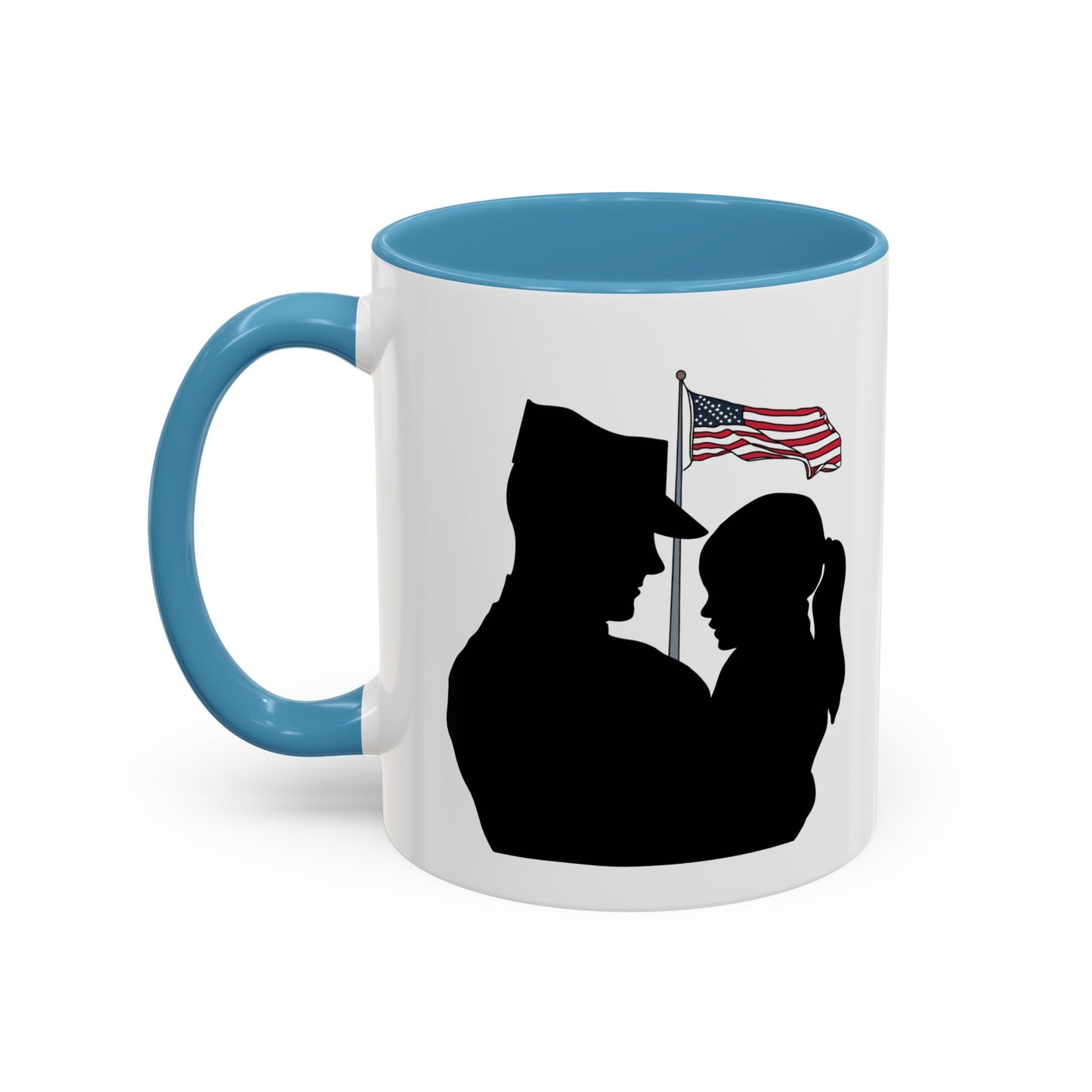 Proud military dad with daughter mug