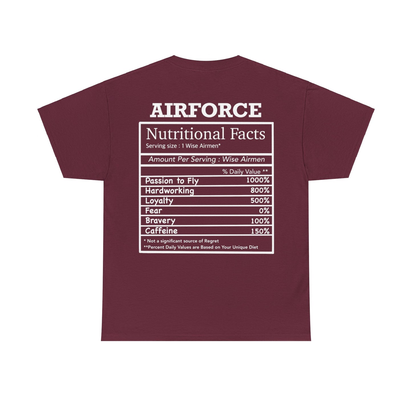 Air Force Nutritional Facts Tshirt