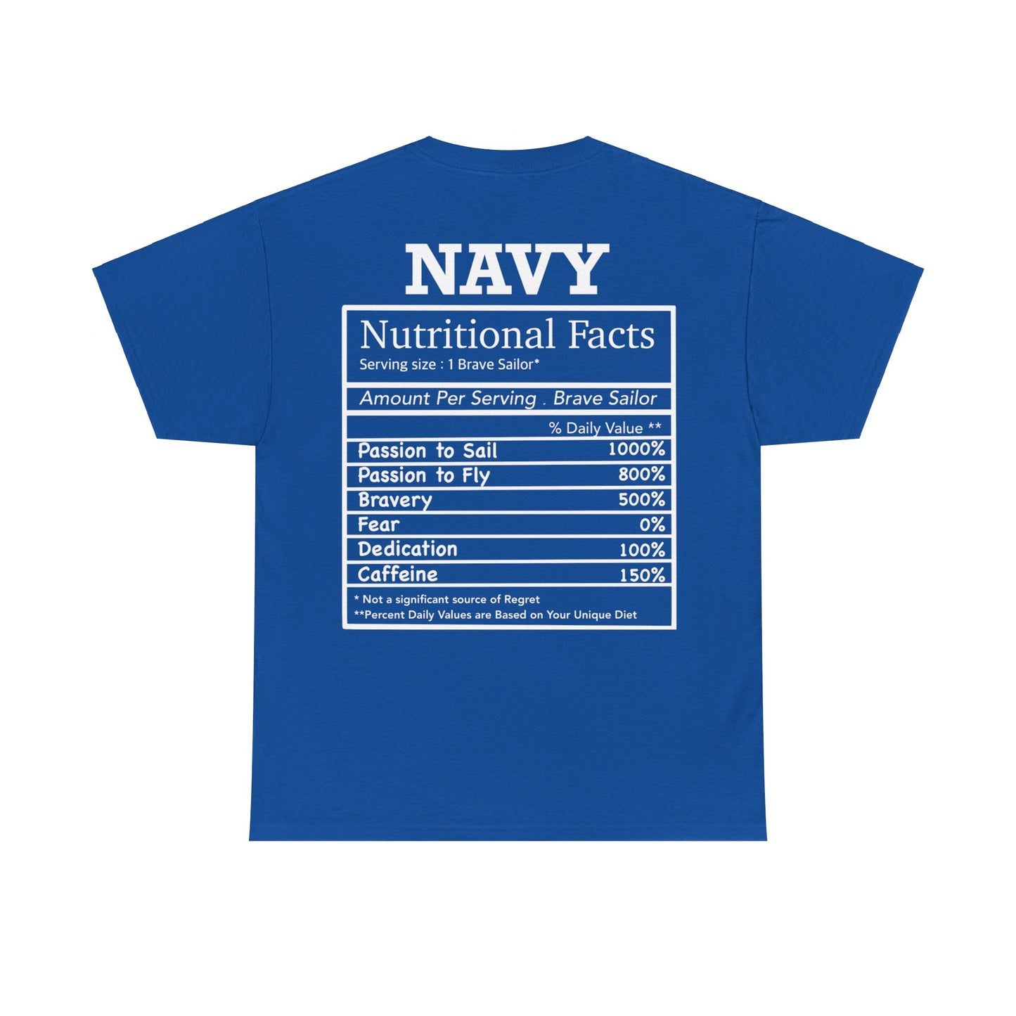 Navy Nutritional Facts T-shirt