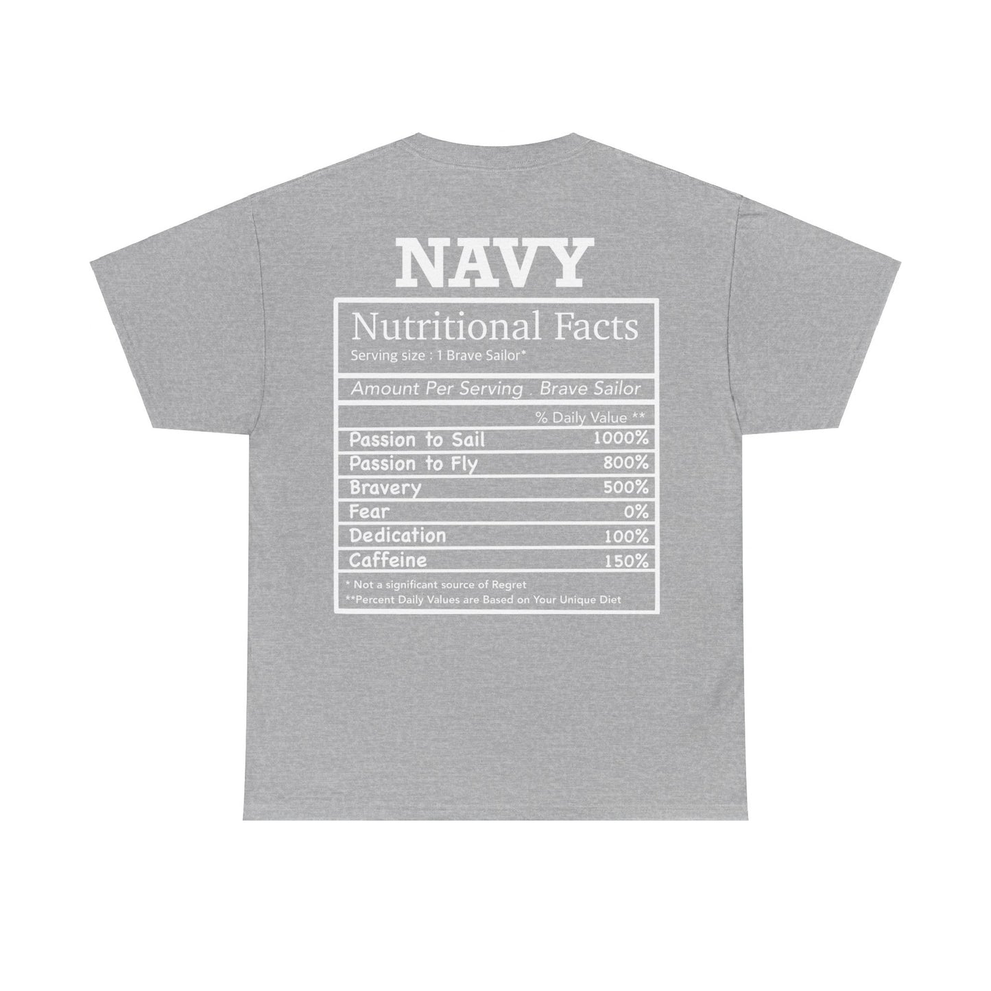 Navy Nutritional Facts T-shirt