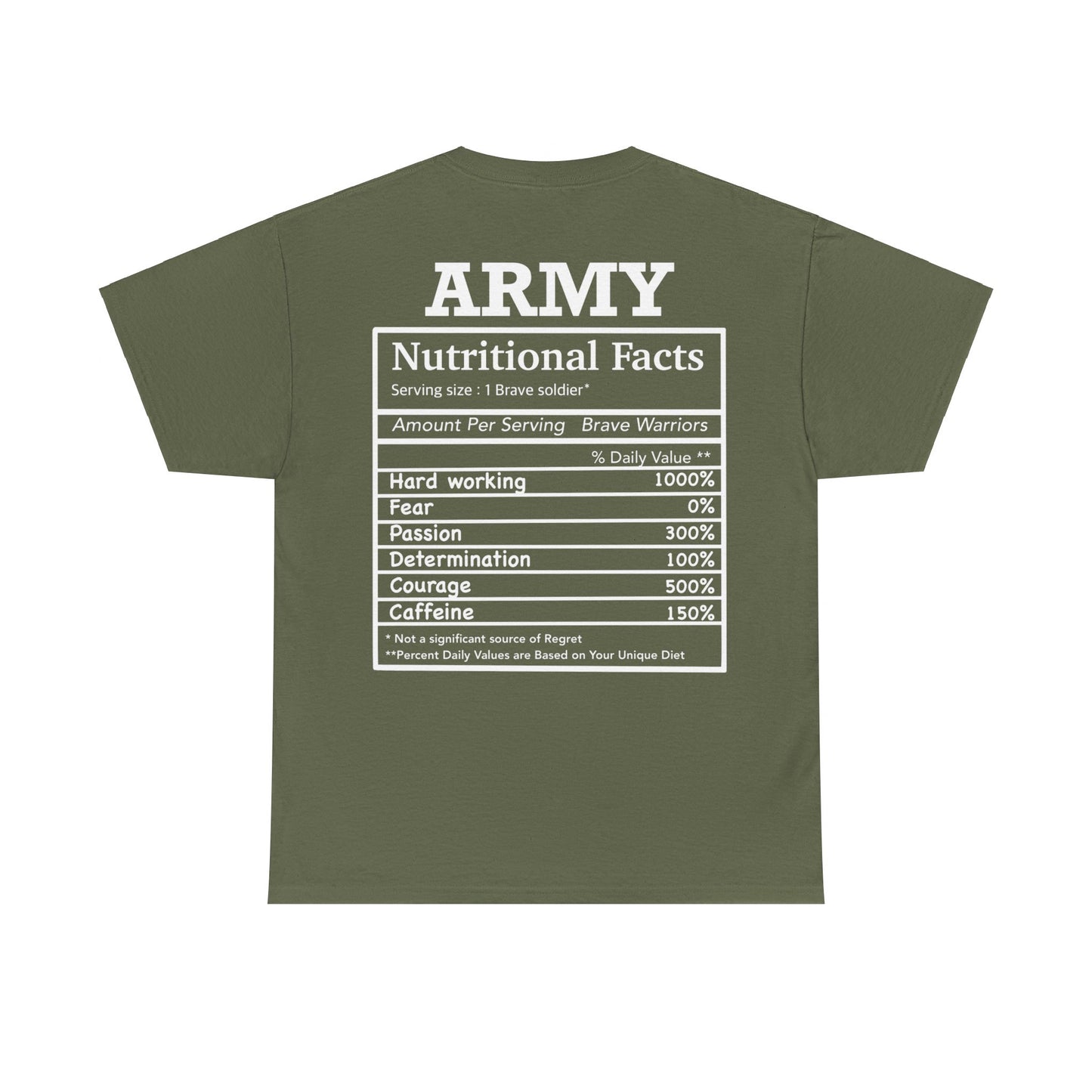 Army nutritional fact Tshirt