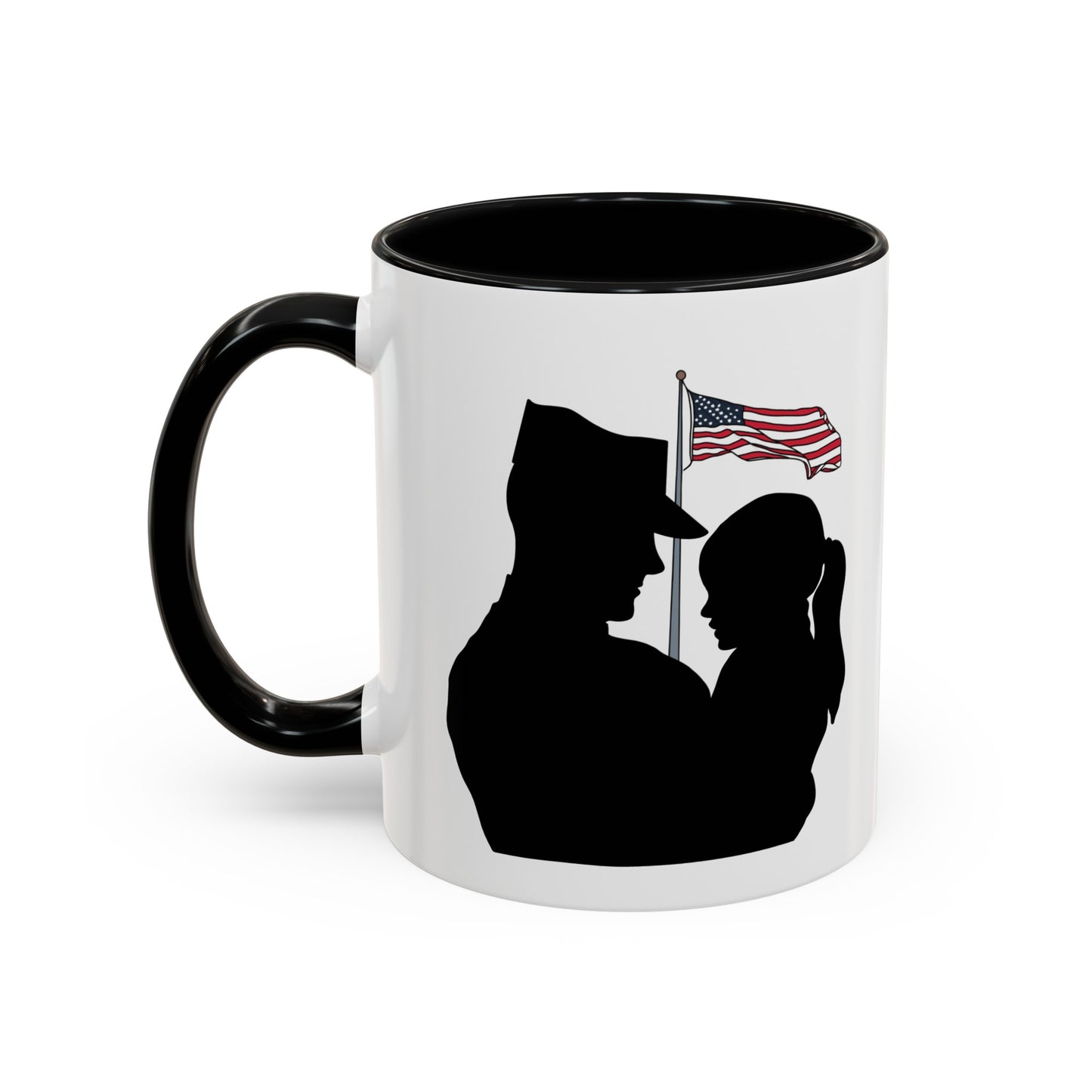 Proud military dad with daughter mug